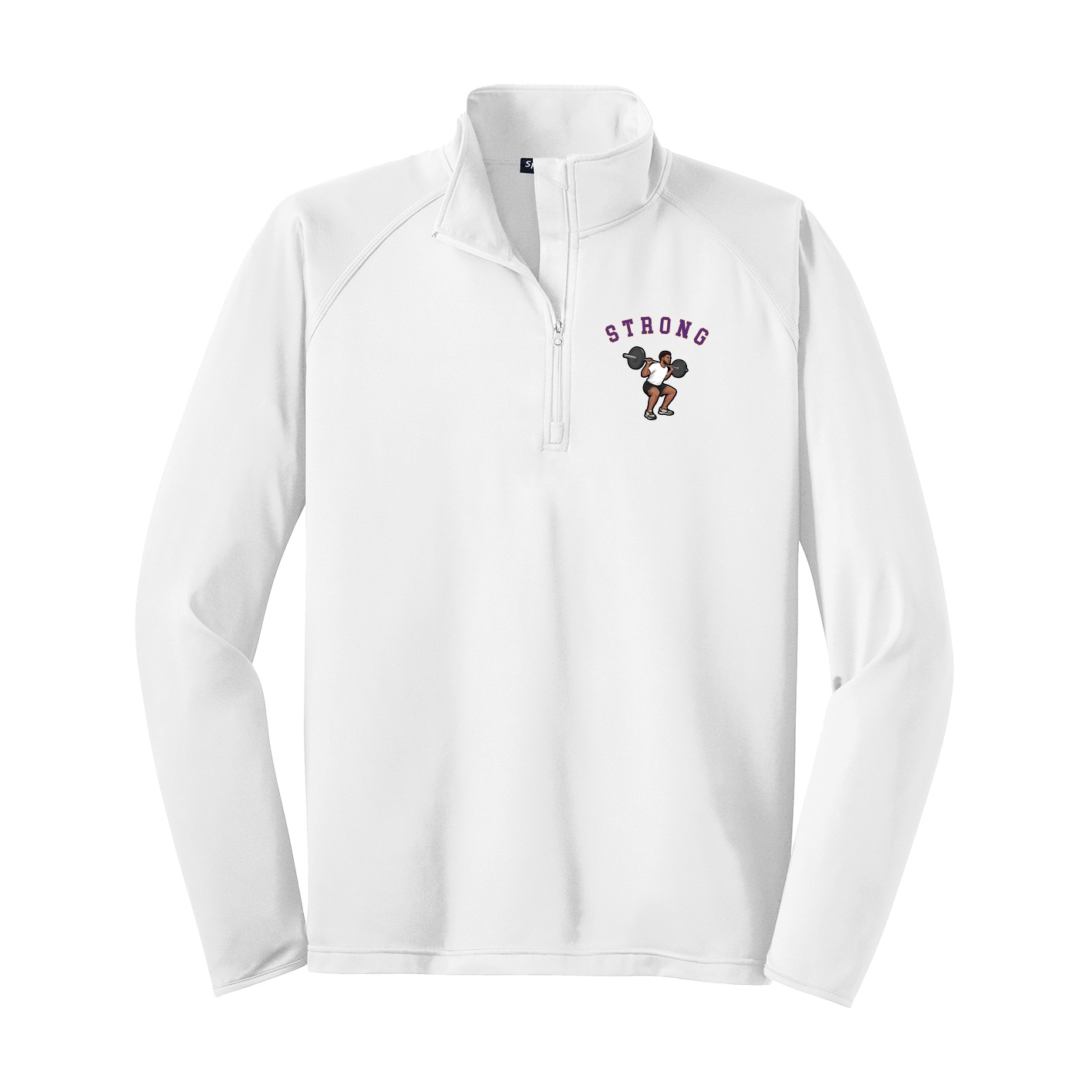 Q-Zip Pullover — Shirsey Arch in White
