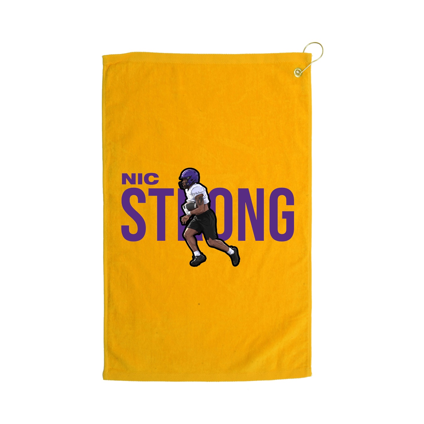 Golf Towel — Player Name in Gold