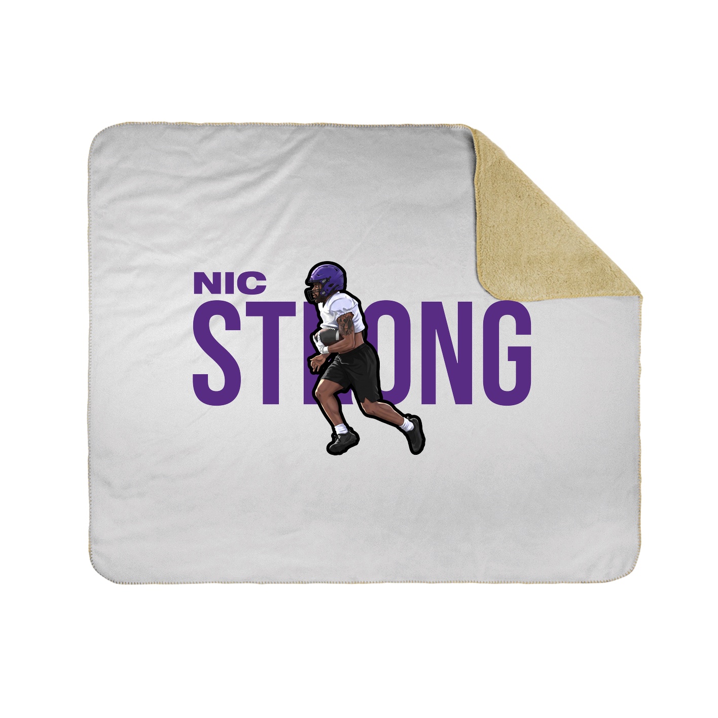 Throw Blanket — Player Name in White