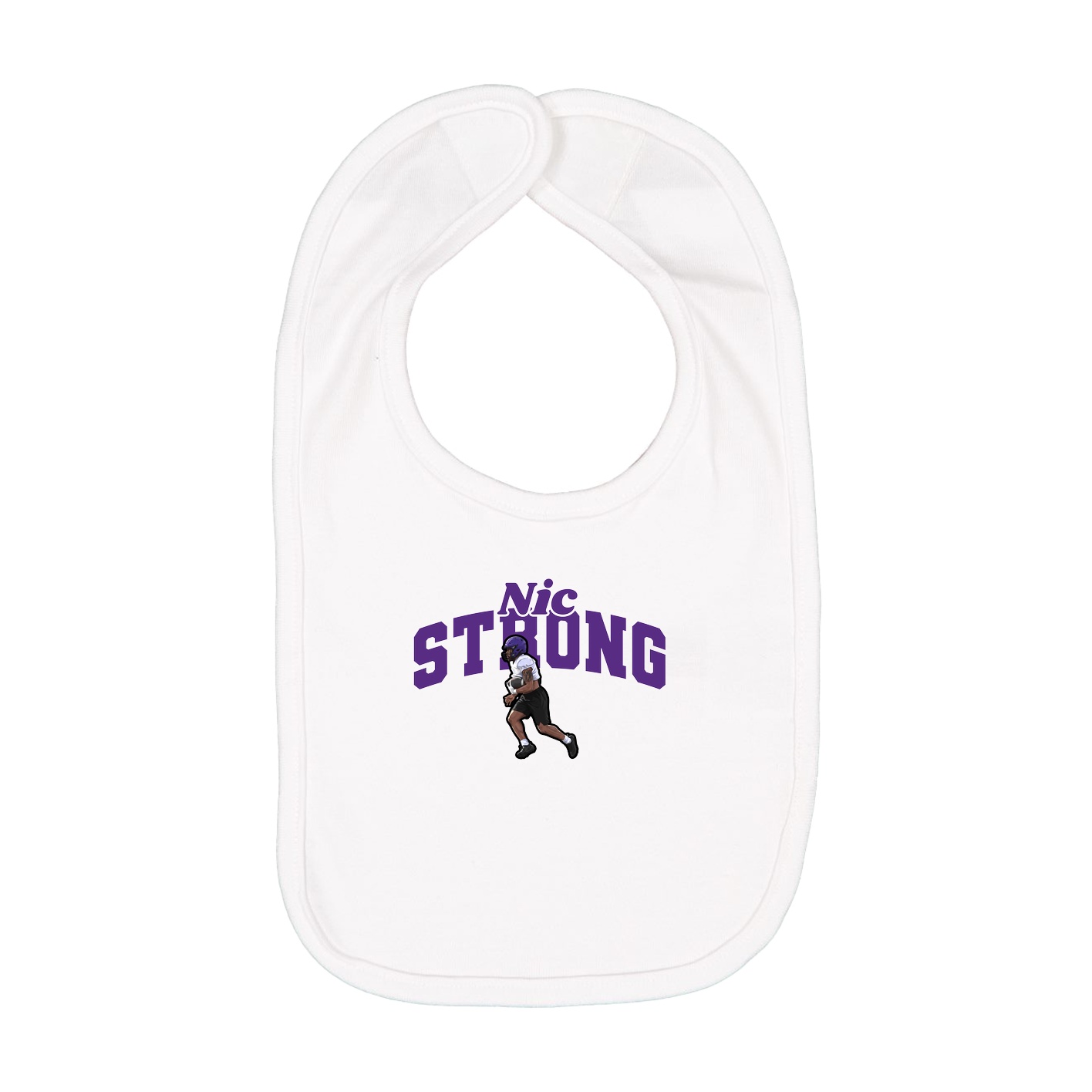 Infant Bib — Signature Arch in White