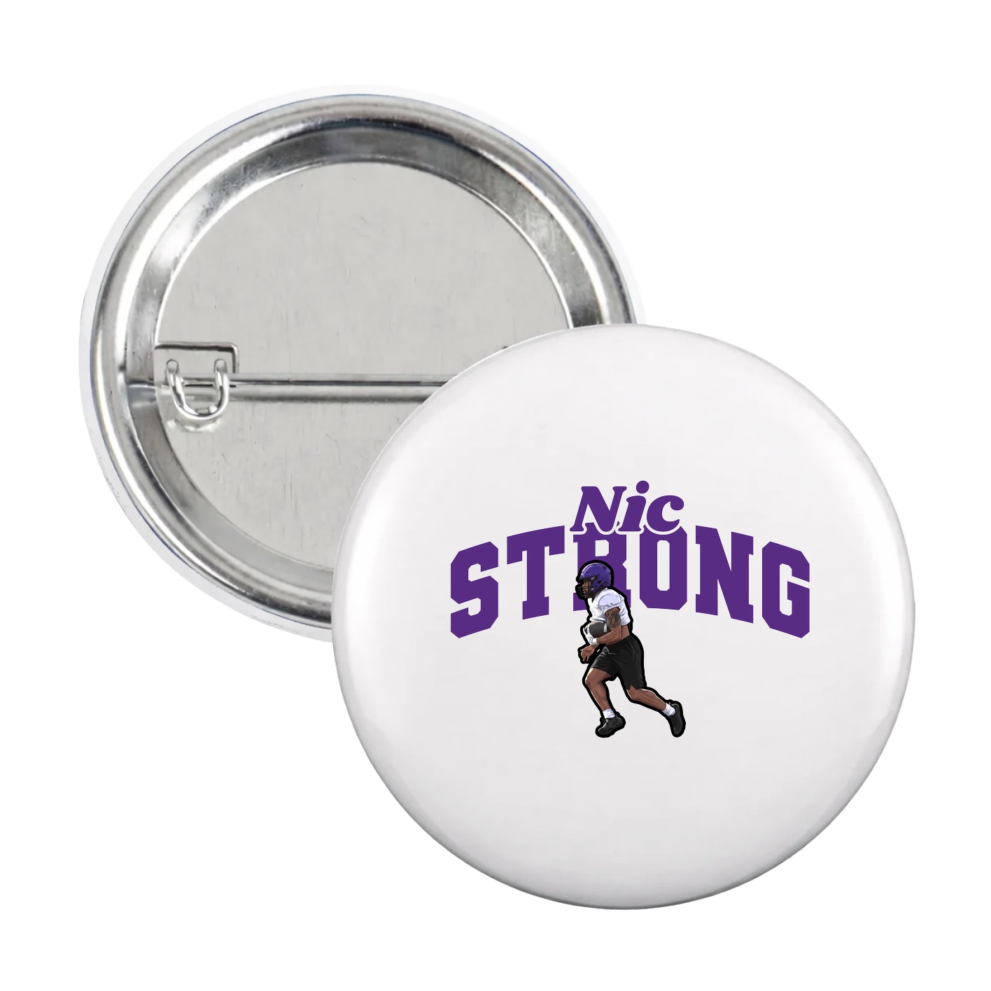 Game Day Button — Signature Arch in White