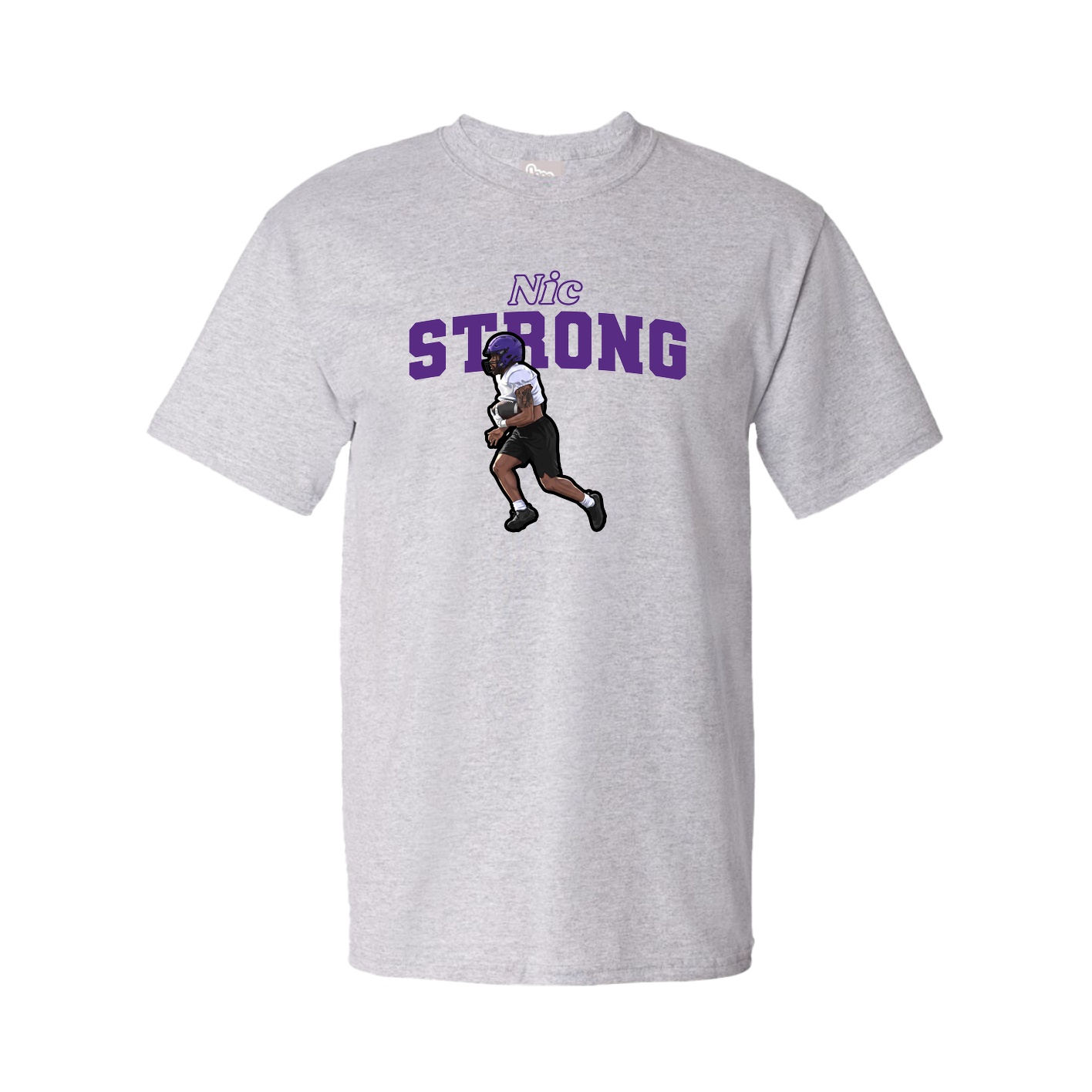 Youth Tee — Name Arch in Grey