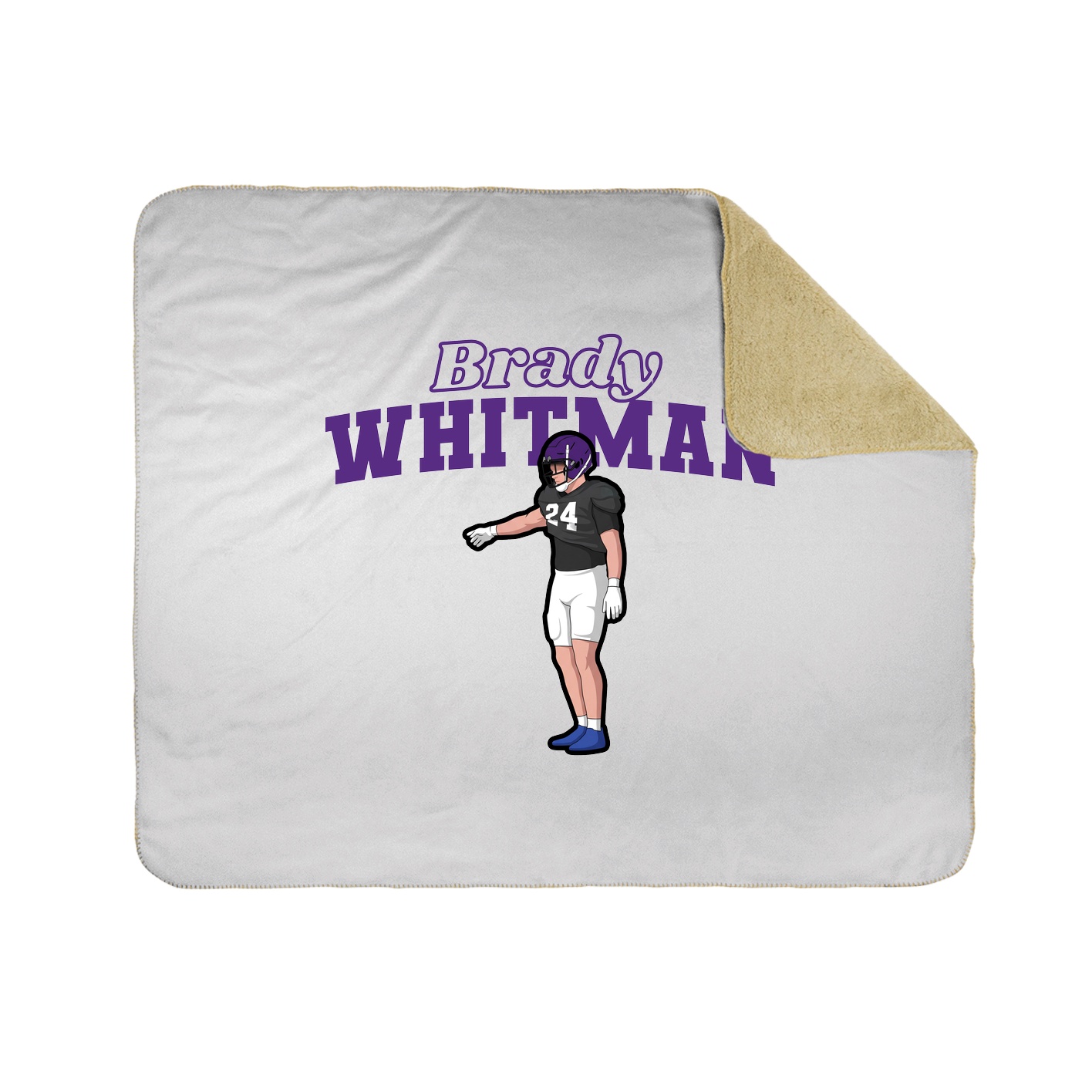 Throw Blanket — Name Arch in White