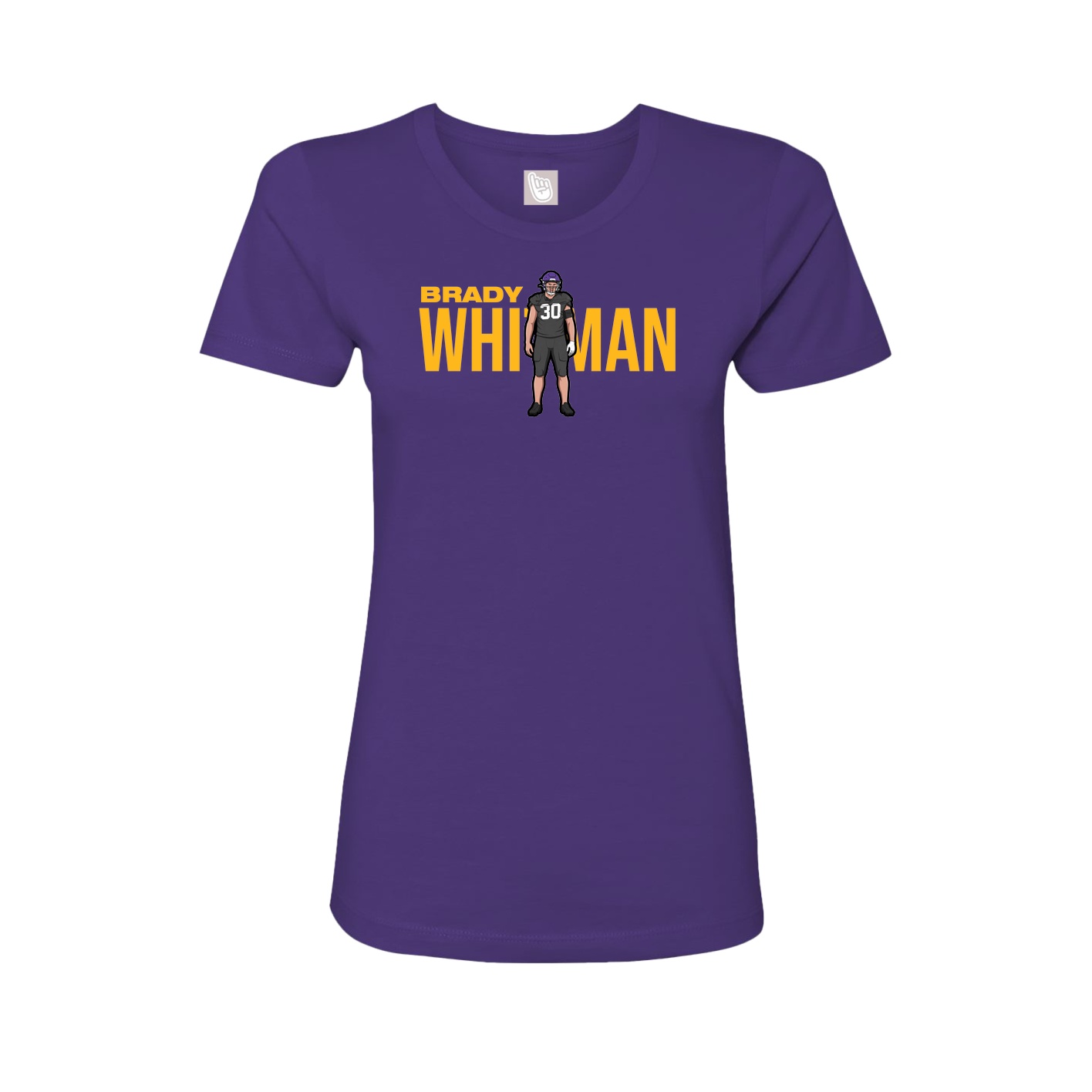 Fitted Women's Tee — Player Name in Purple