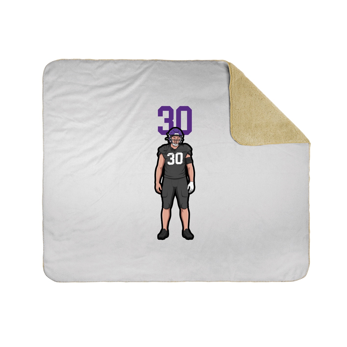 Throw Blanket — Number Top in White