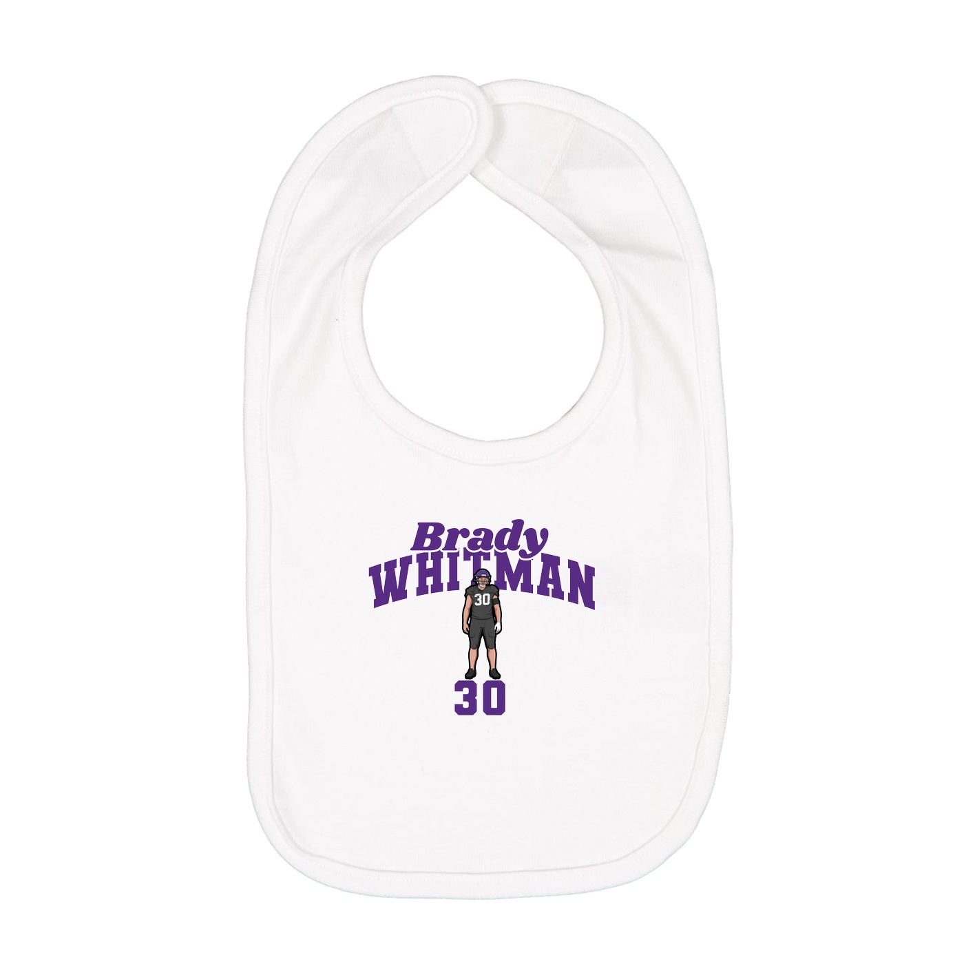 Infant Bib — Signature Arch in White