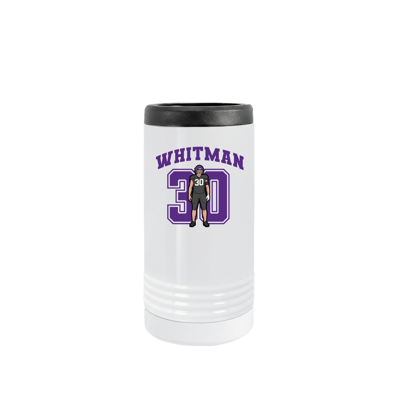 Slim Beverage Holder — Number in White