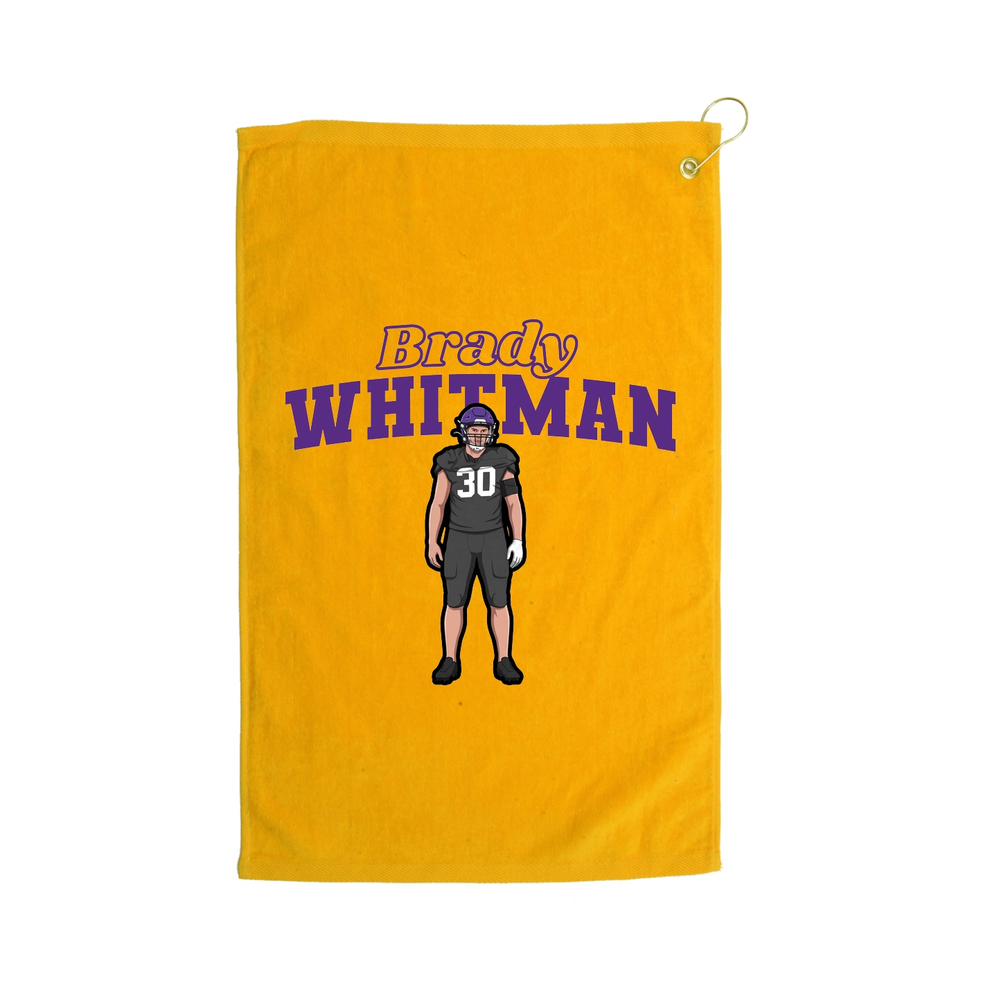 Golf Towel — Name Arch in Gold