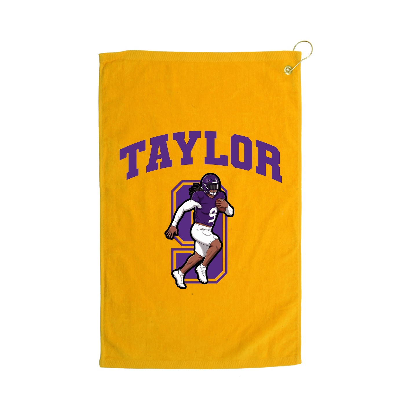 Golf Towel — Number in Gold