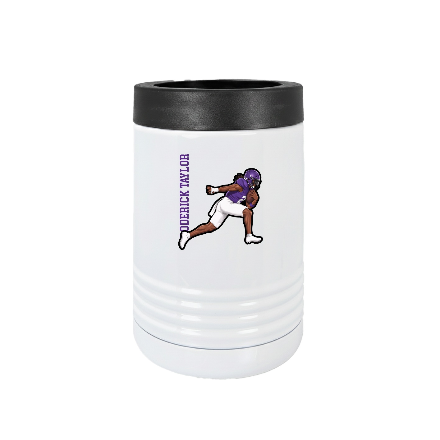 Beverage Holder — Name Vertical in White