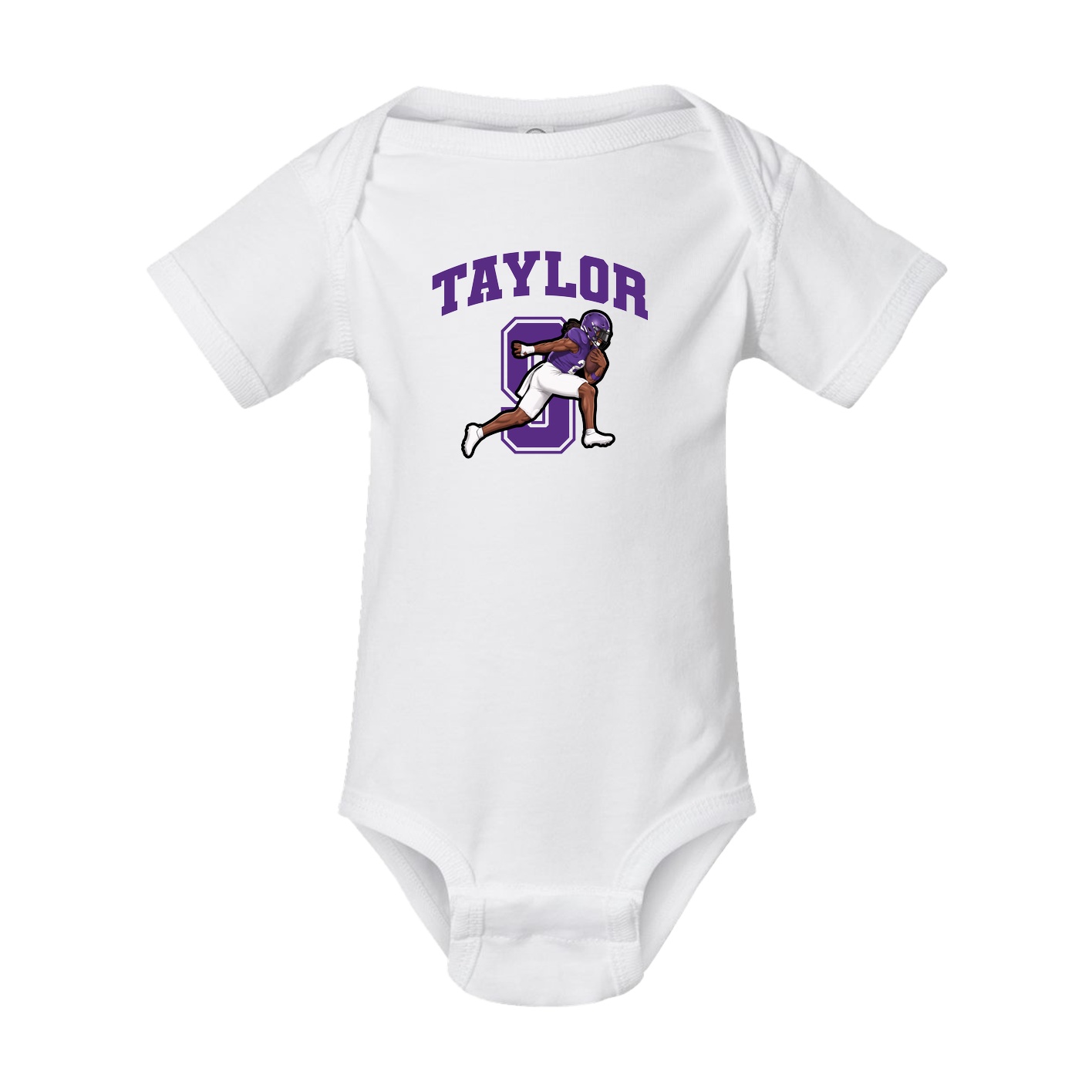 Baby Onesie — Number in White