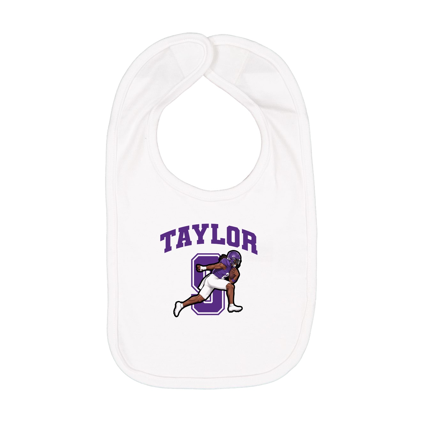 Infant Bib — Number in White