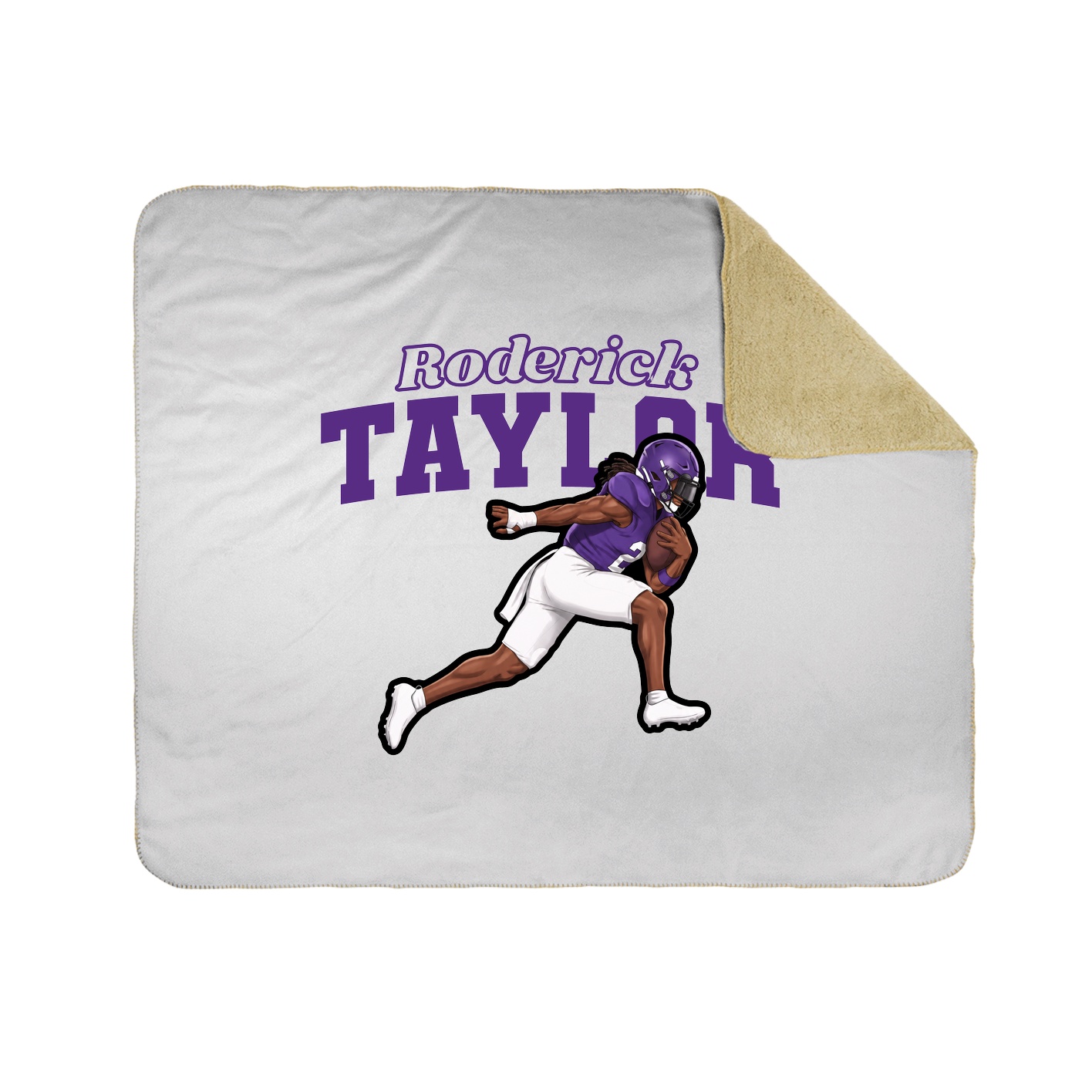 Throw Blanket — Name Arch in White