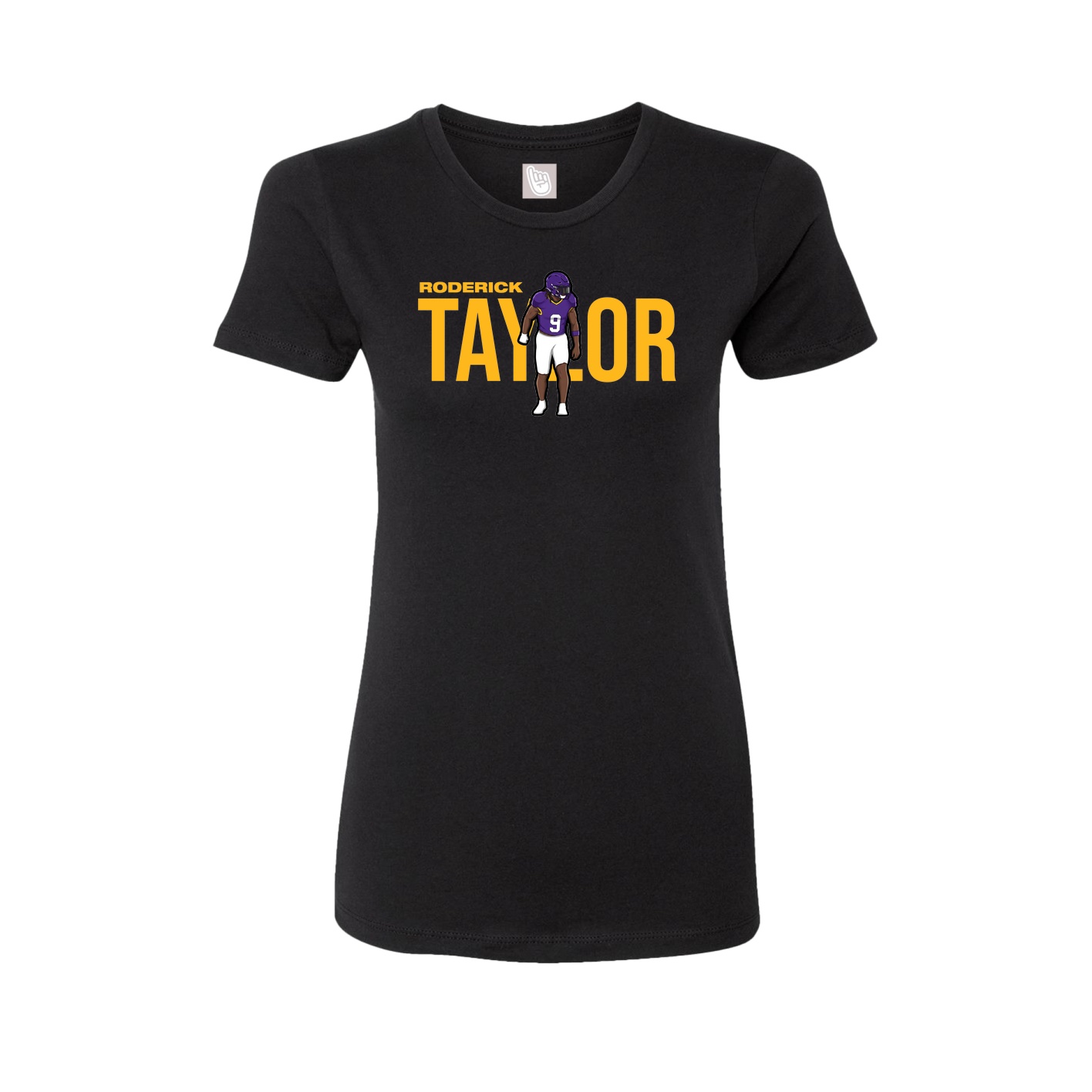 Fitted Women's Tee — Player Name in Black