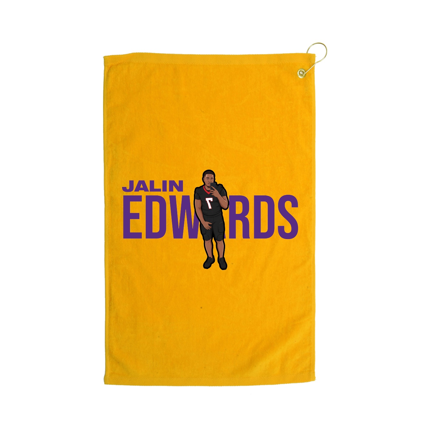 Golf Towel — Player Name in Gold