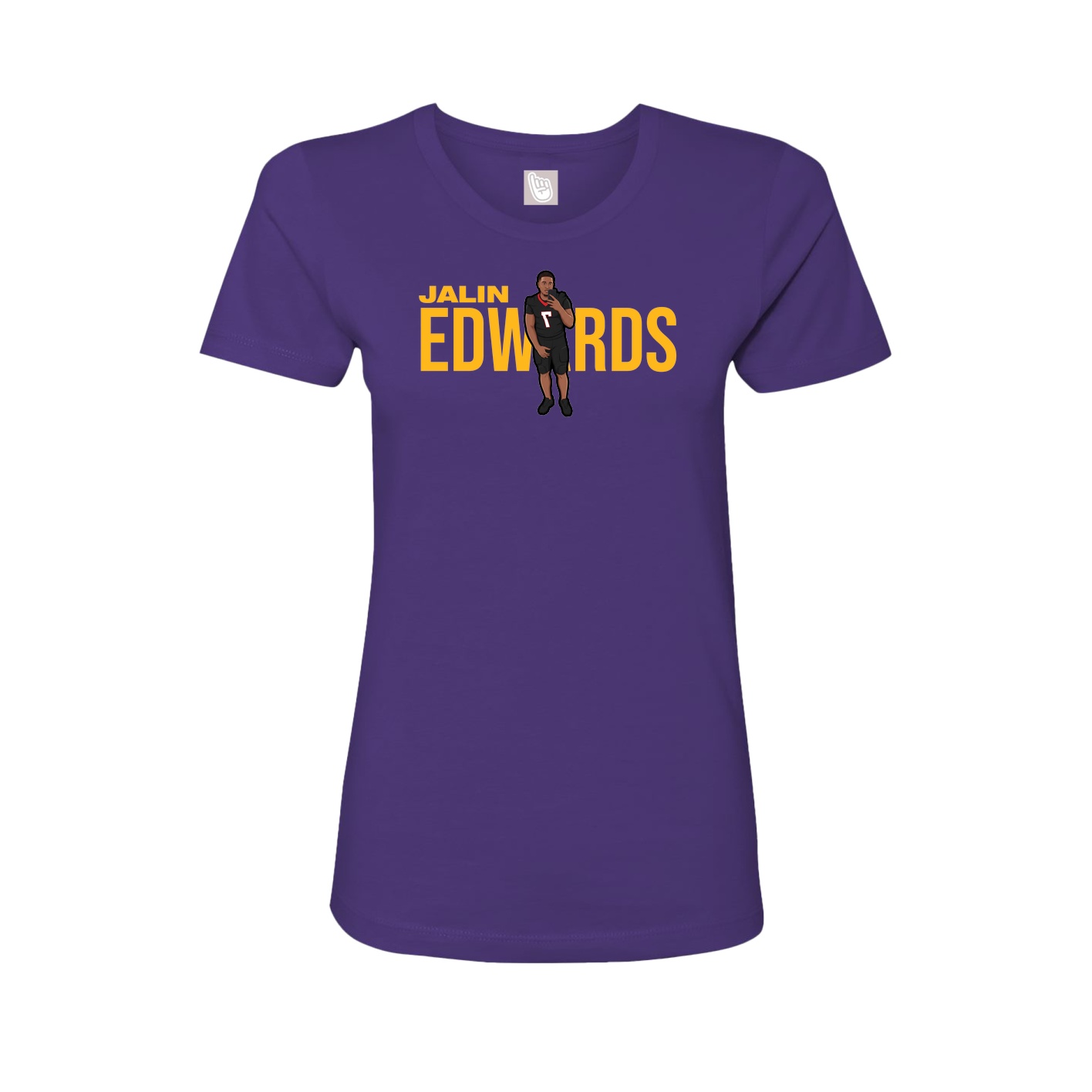 Fitted Women's Tee — Player Name in Purple