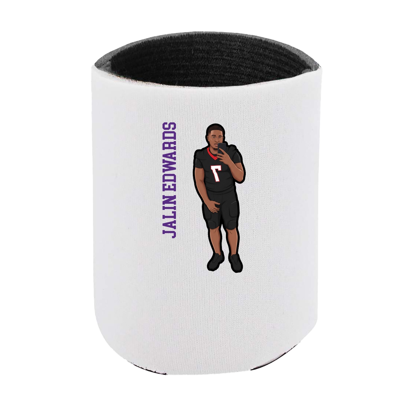 Can Holder — Name Vertical in White