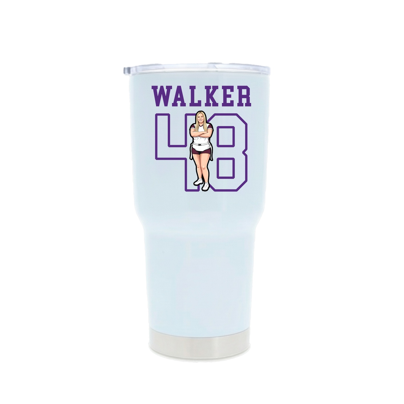 30oz Stainless Steel Tumbler — Shirsey in White