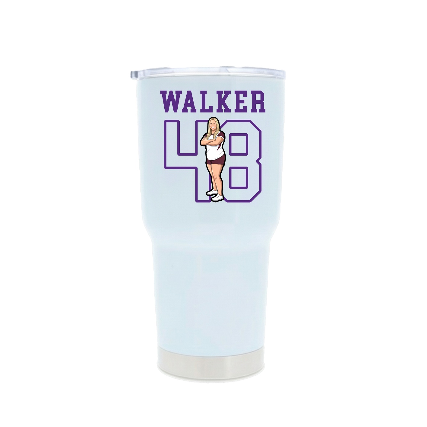 30oz Stainless Steel Tumbler — Shirsey in White