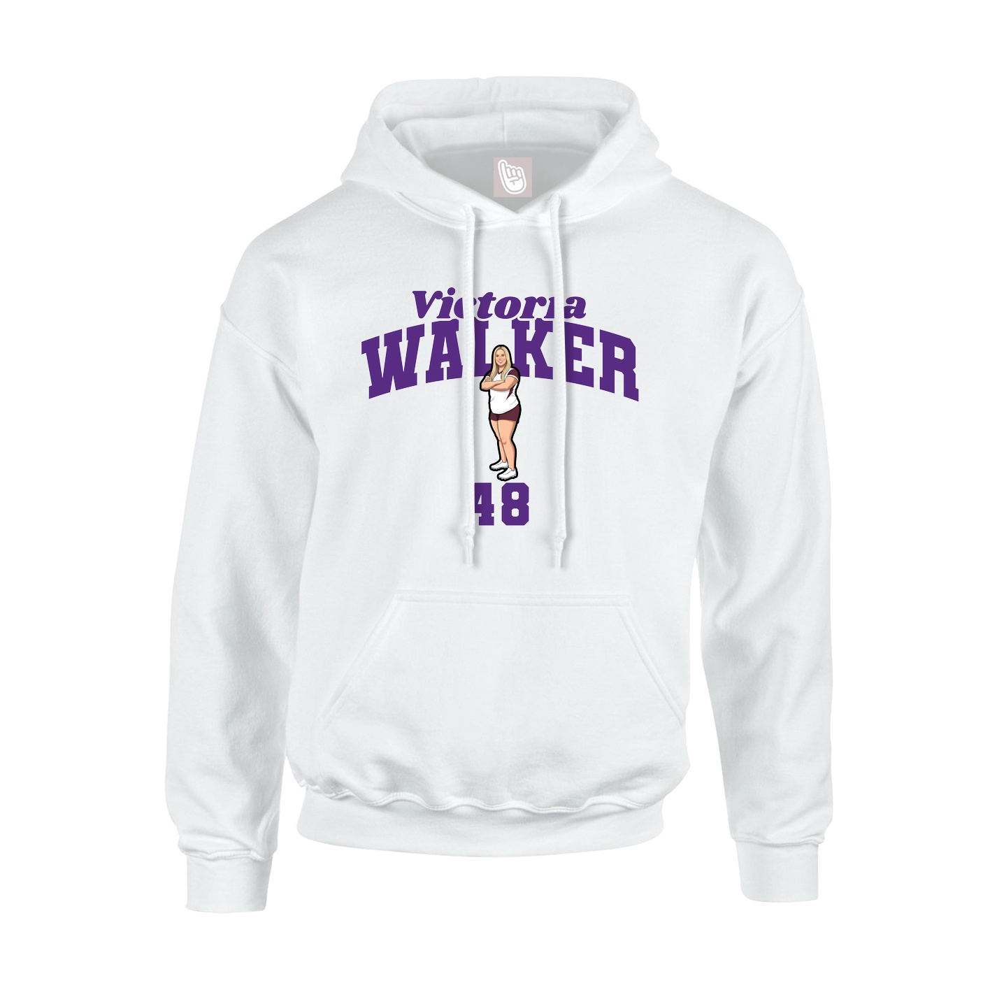 Hoodie — Signature Arch in White