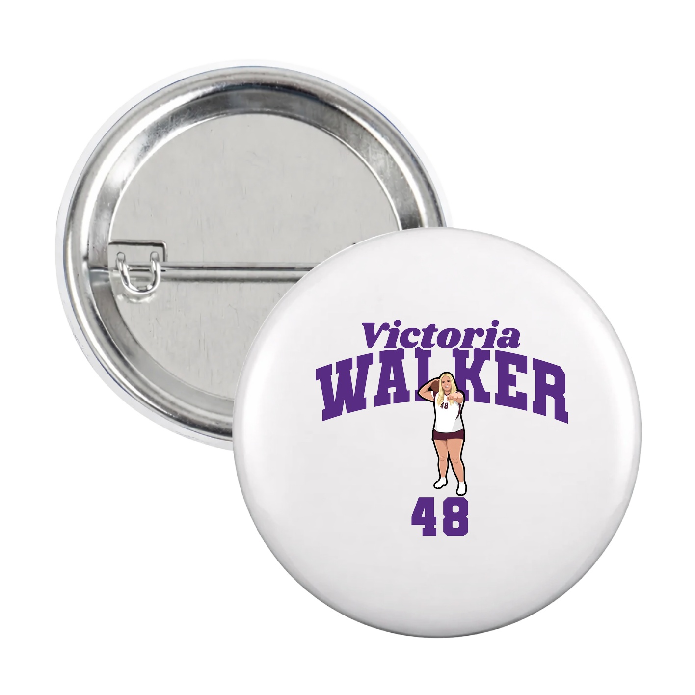 Game Day Button — Signature Arch in White