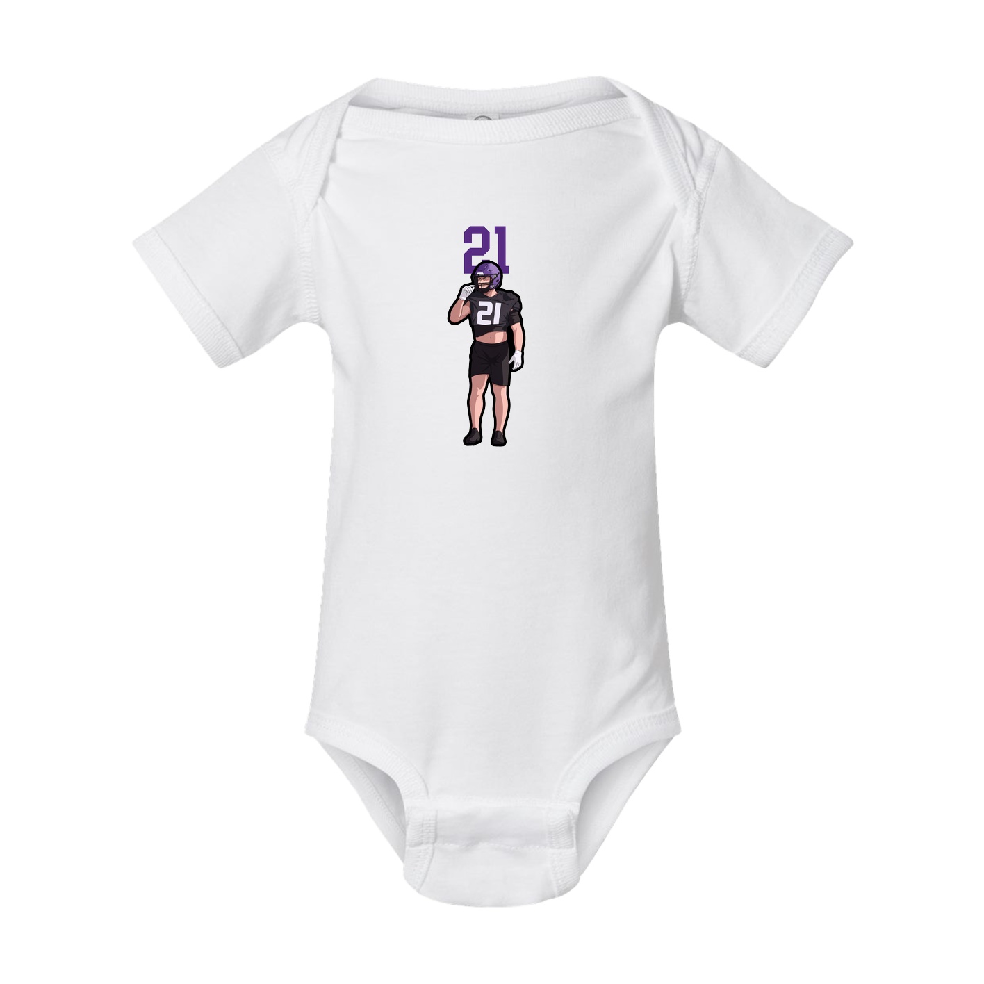 Baby Onesie — Number Top in White