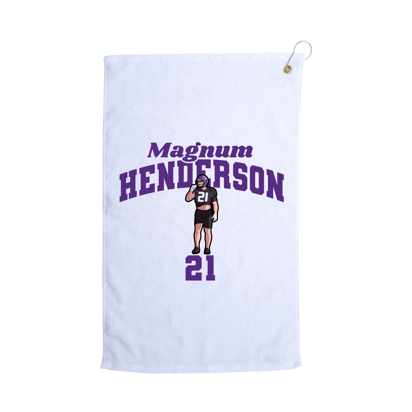 Golf Towel — Signature Arch in White