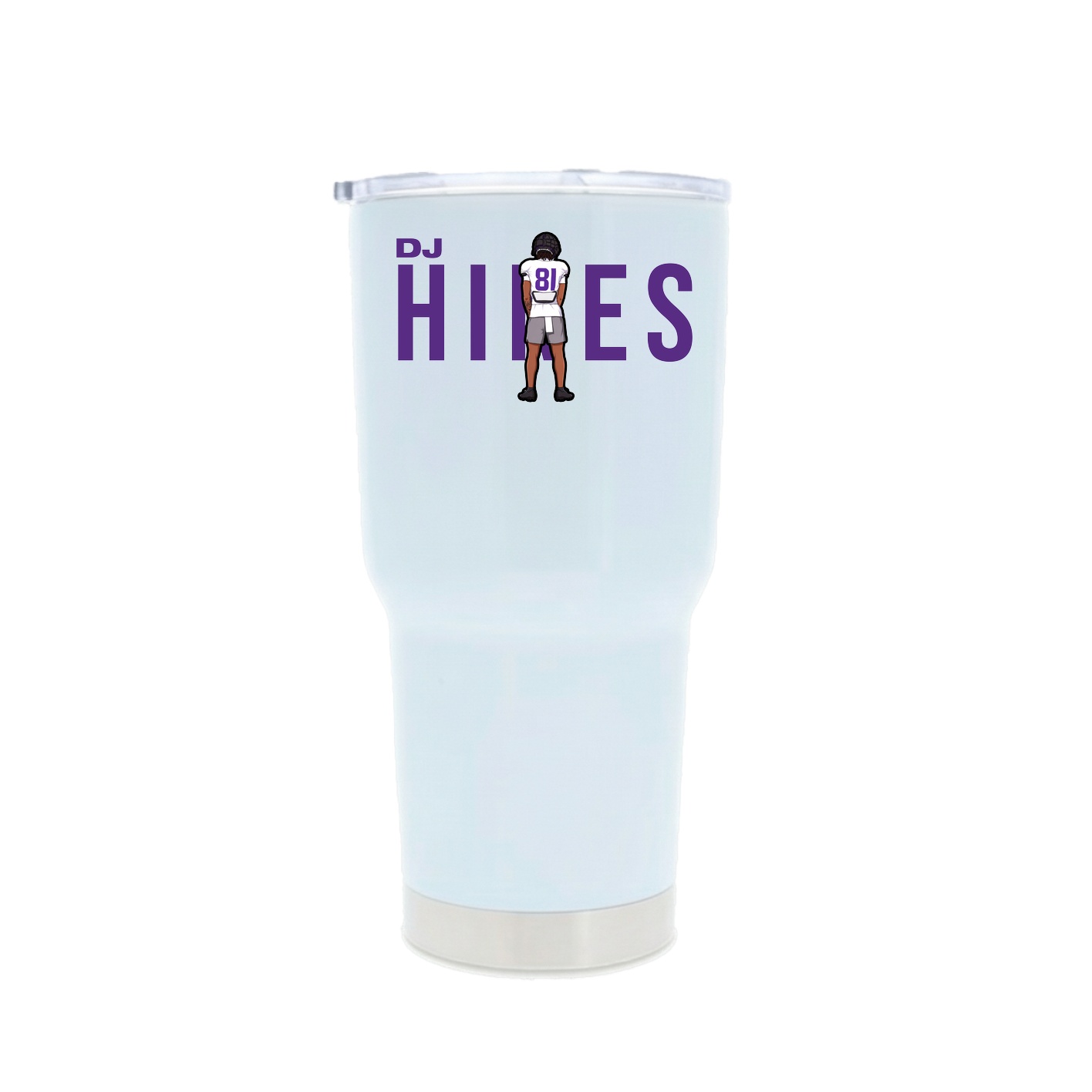 30oz Stainless Steel Tumbler — Player Name in White