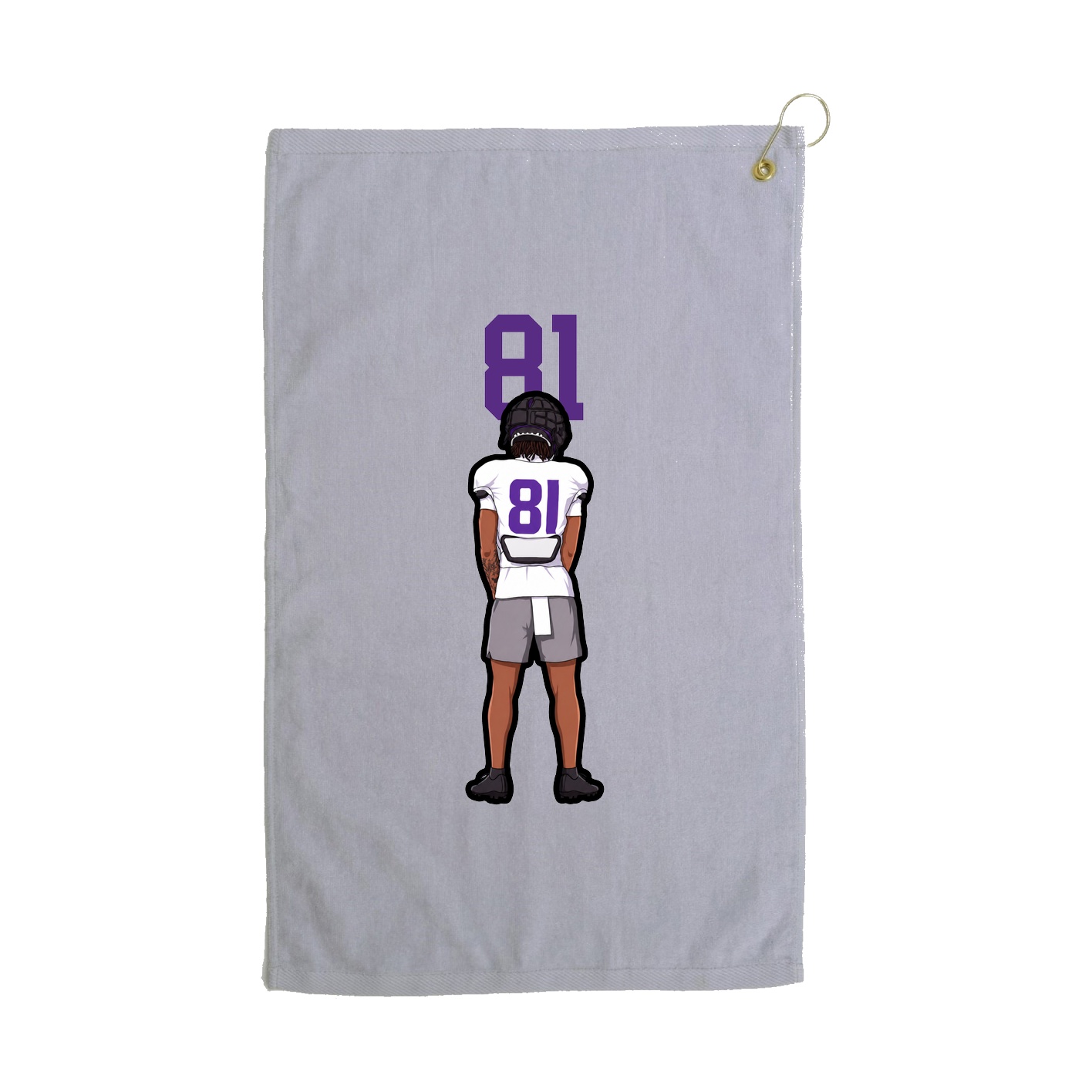 Golf Towel — Number Top in Grey