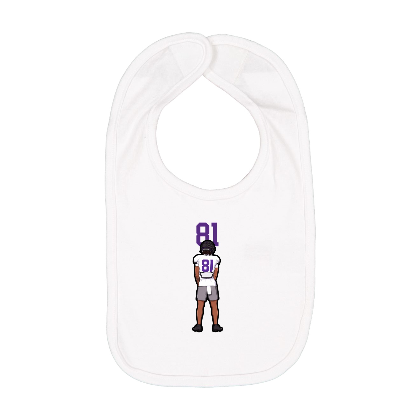 Infant Bib — Number Top in White