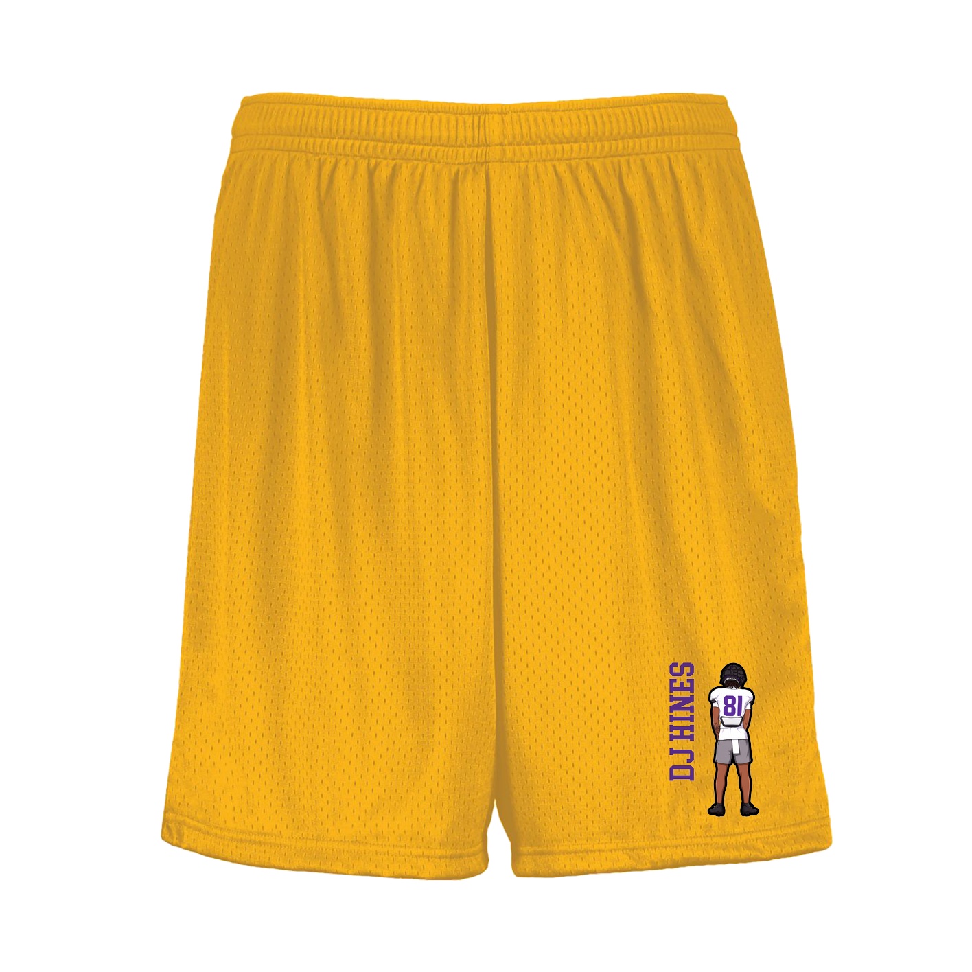 Shorts — Name Vertical in Gold