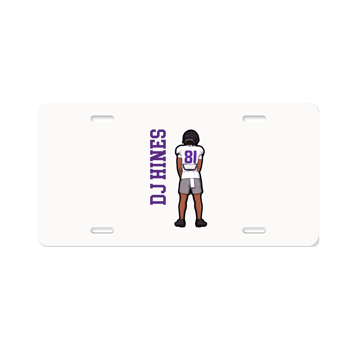 License Plate — Name Vertical in Classic