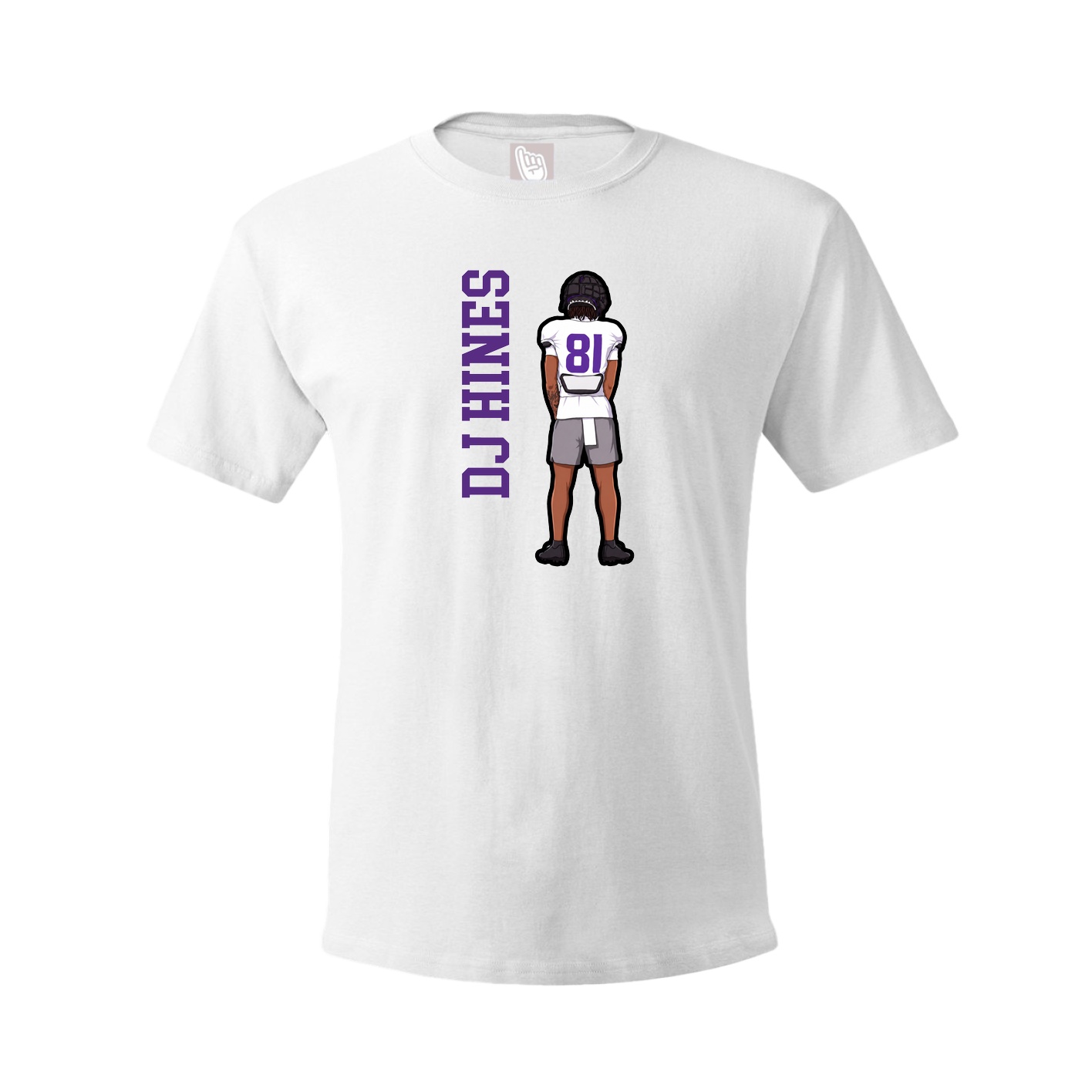 Tee — Name Vertical in White