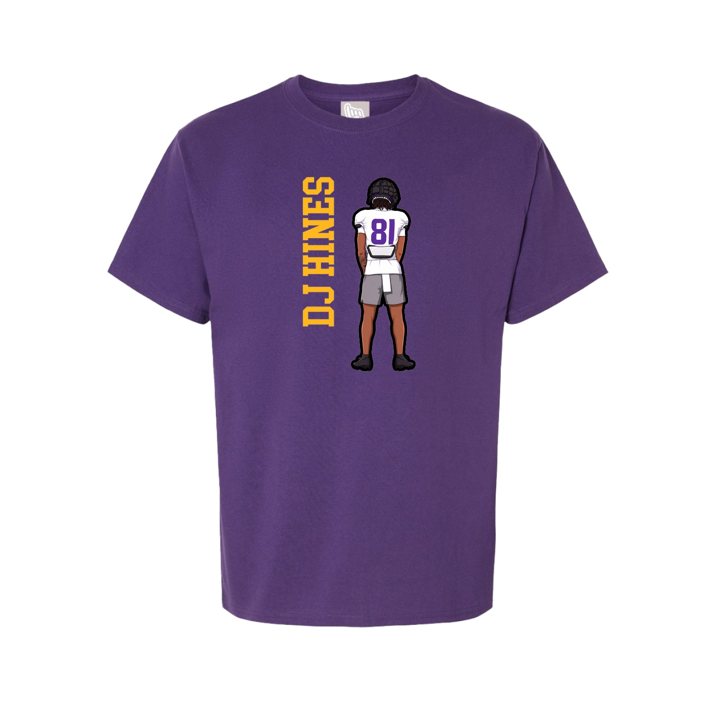 Youth Tee — Name Vertical in Purple