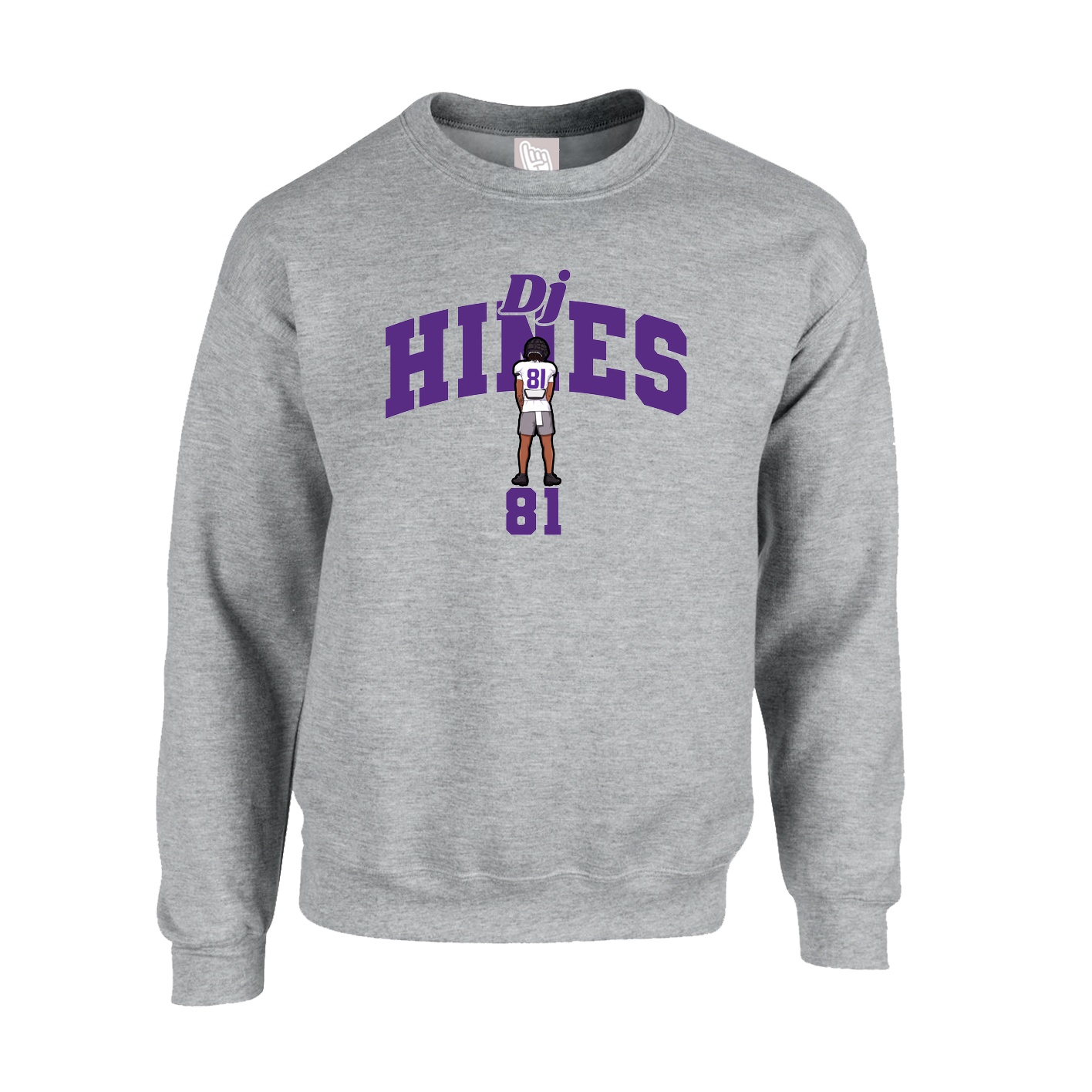 Fleece Crew — Signature Arch in Grey