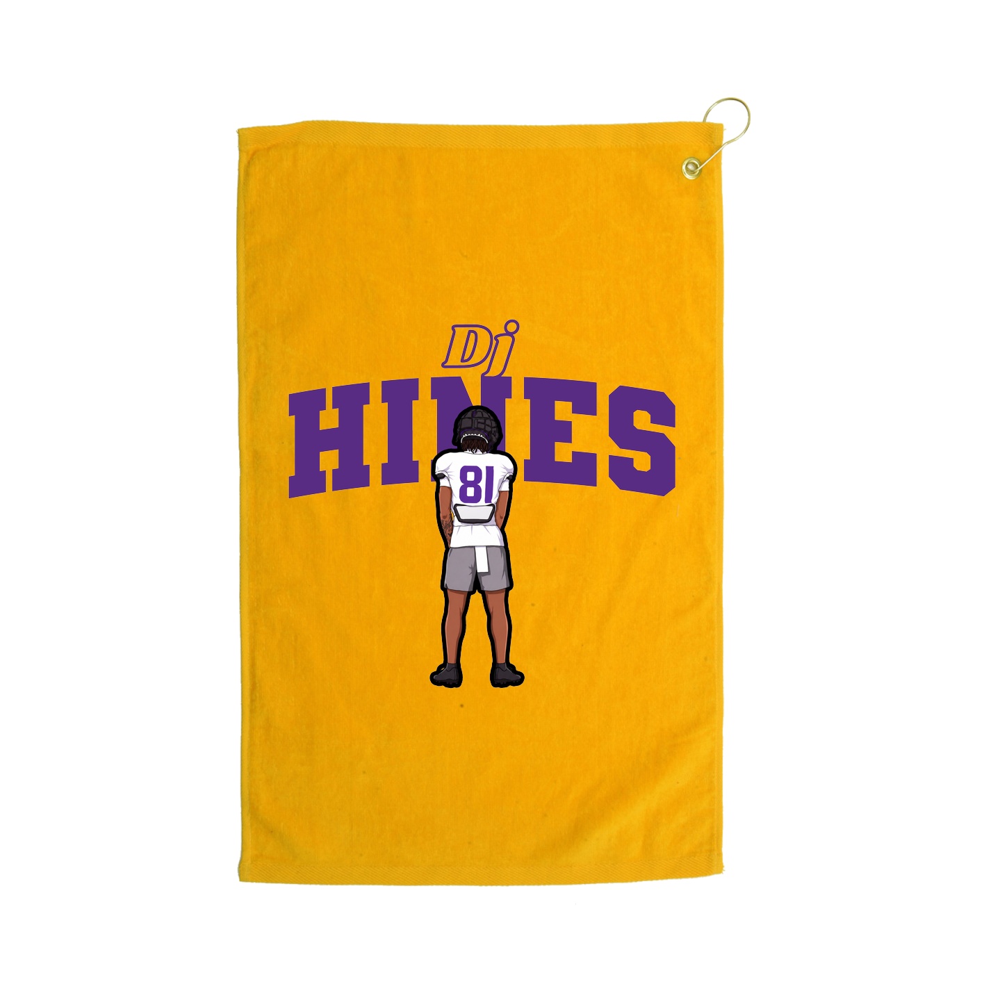 Golf Towel — Name Arch in Gold