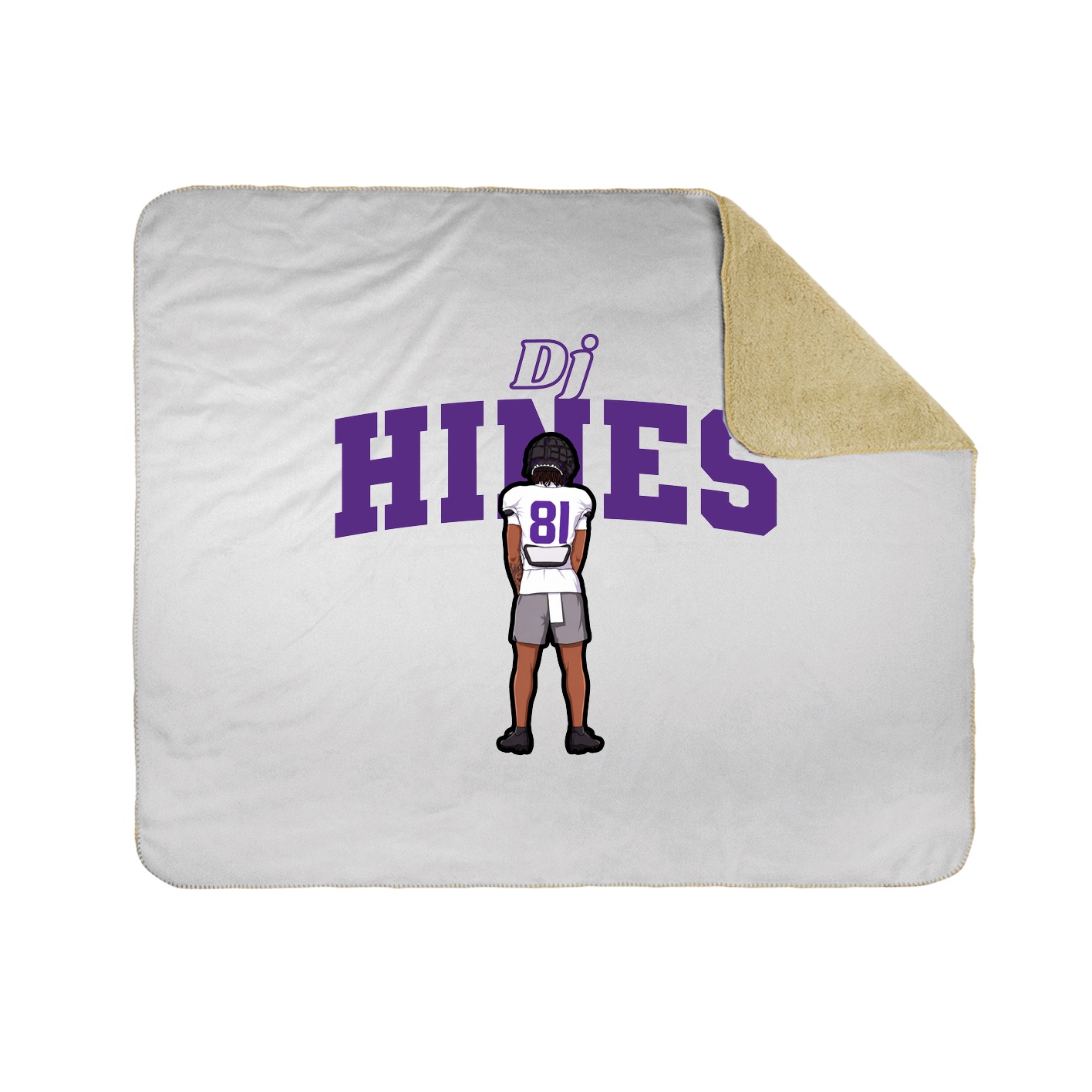 Throw Blanket — Name Arch in White