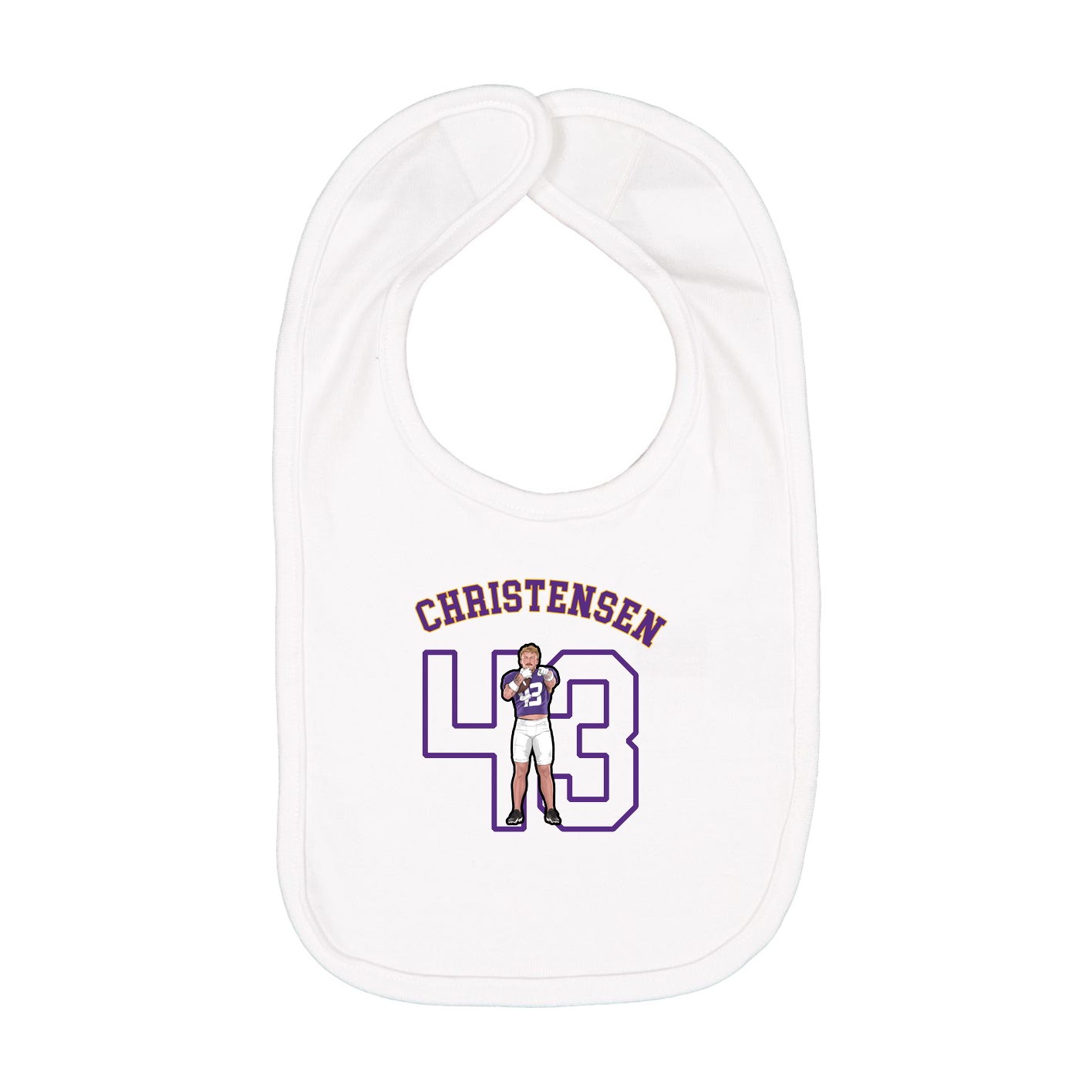 Infant Bib — Shirsey Arch in White