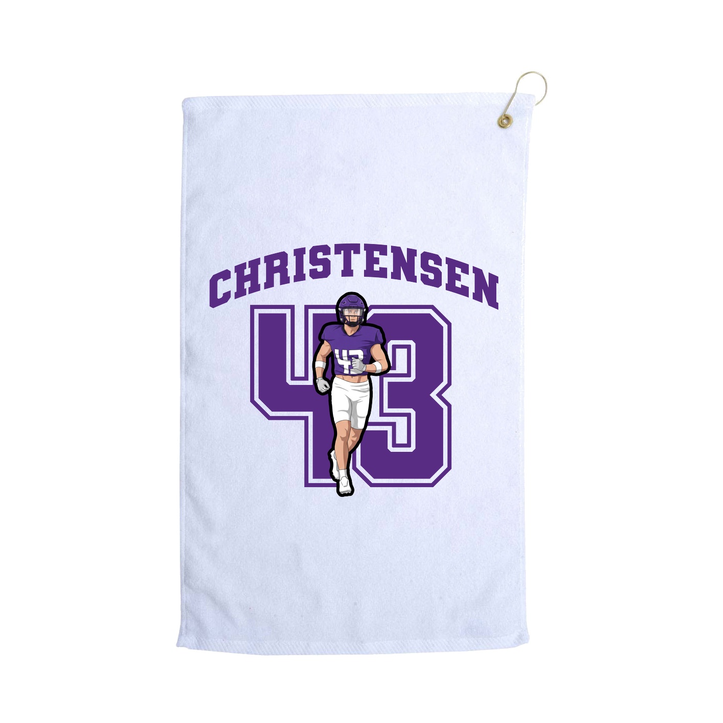 Golf Towel — Number in White