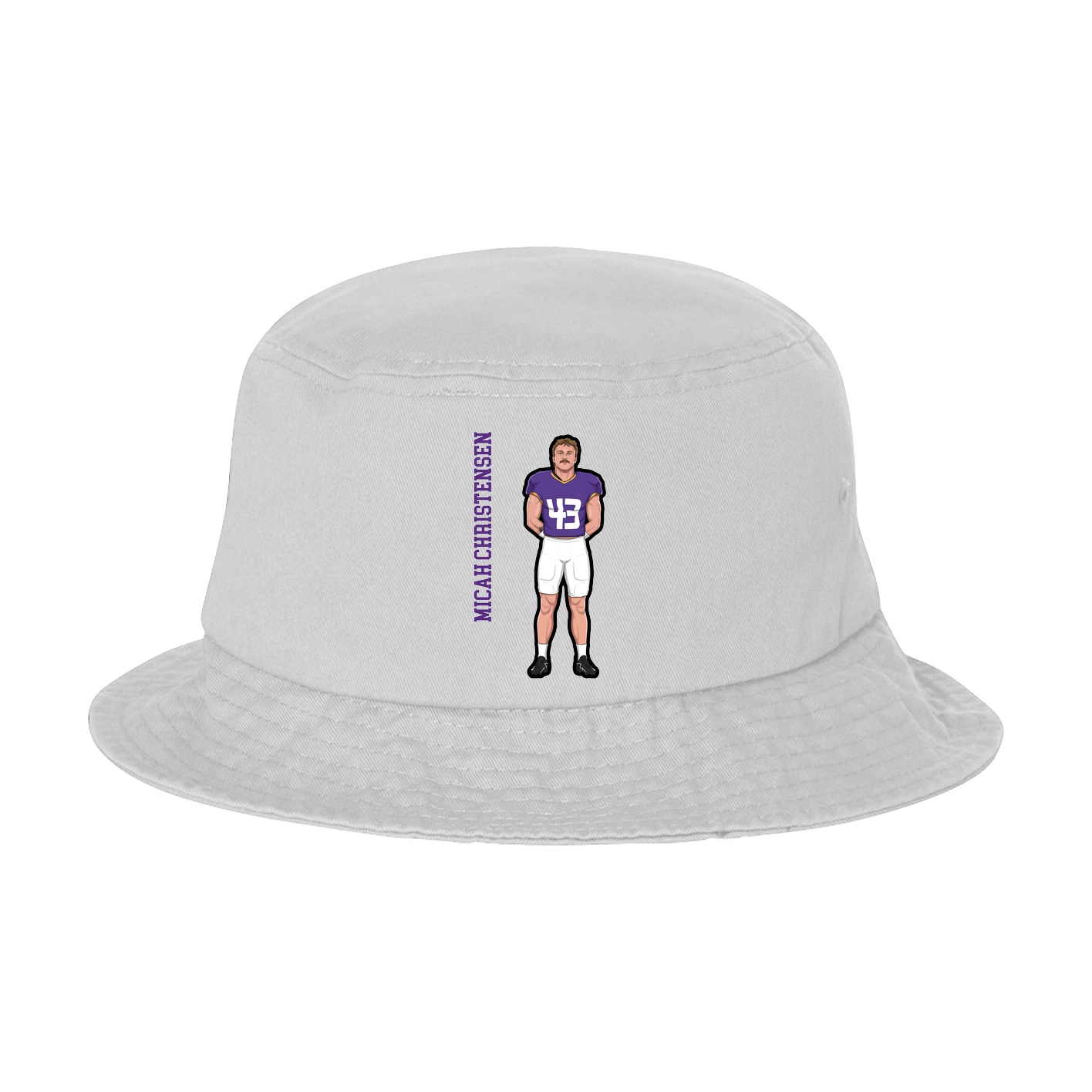 Bucket Cap — Name Vertical in White