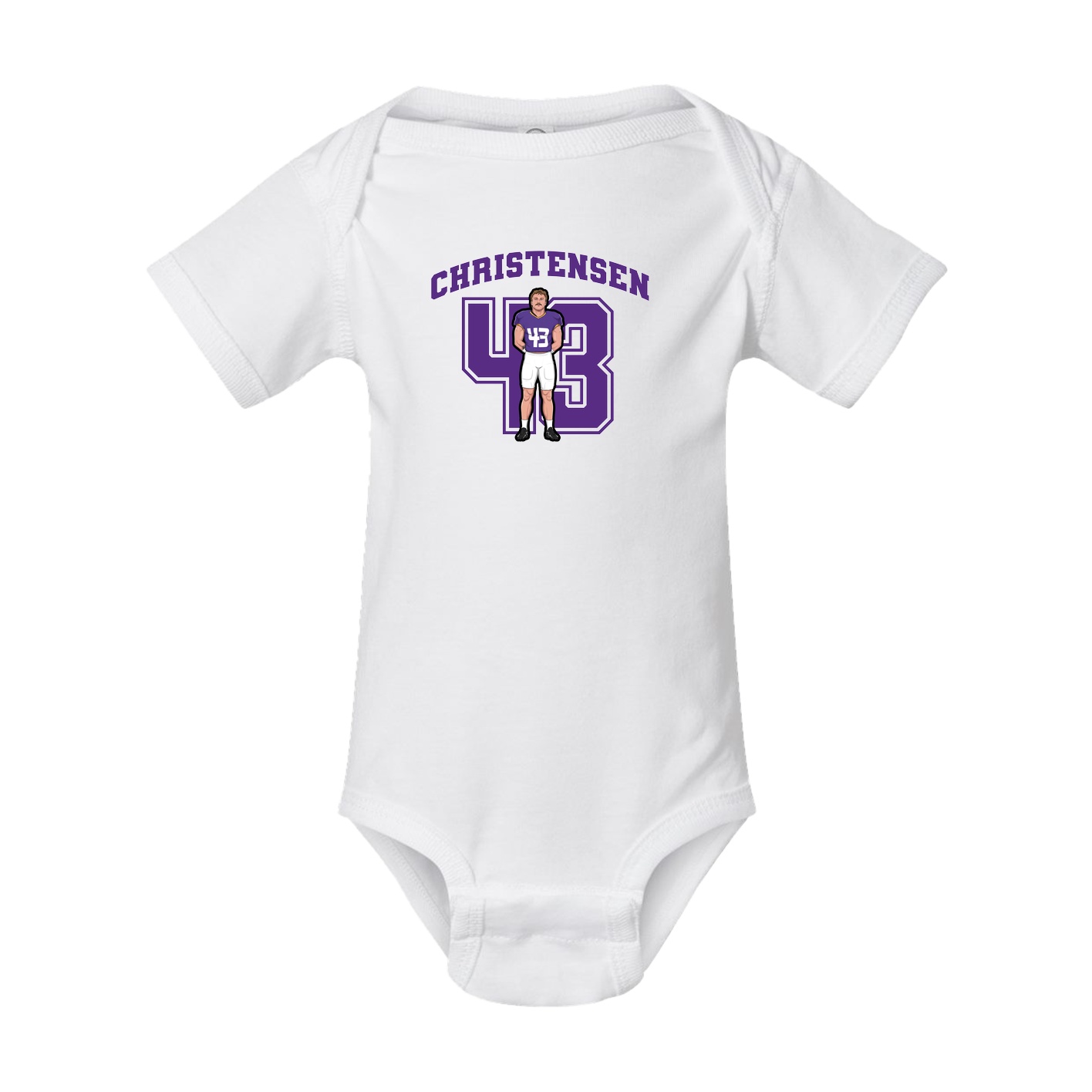 Baby Onesie — Number in White