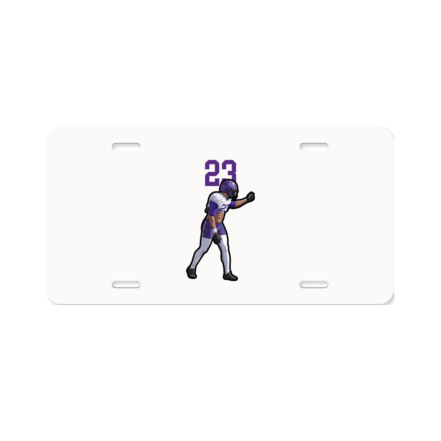 License Plate — Number Top in Classic