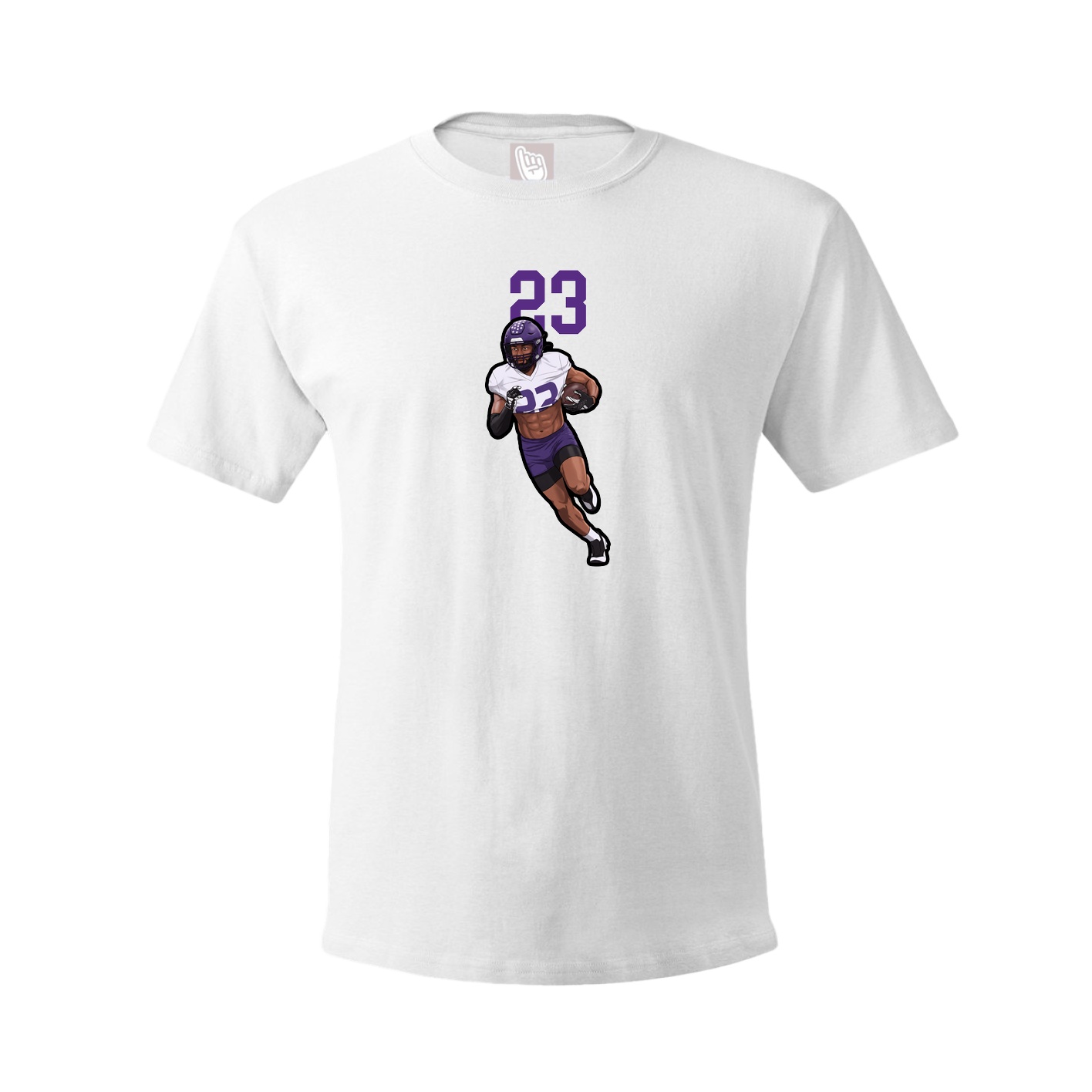 Youth Tee — Number Top in White