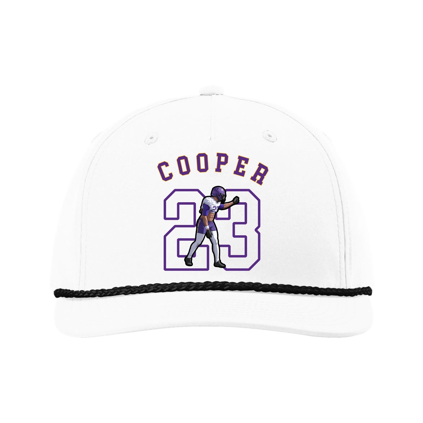 Five-Panel Classic Rope Cap — Shirsey Arch in White