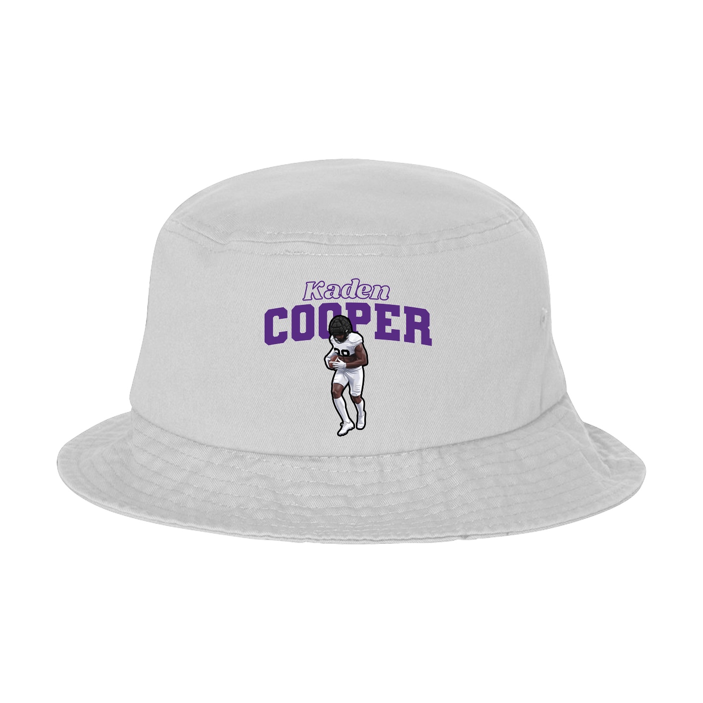 Bucket Cap — Name Arch in White