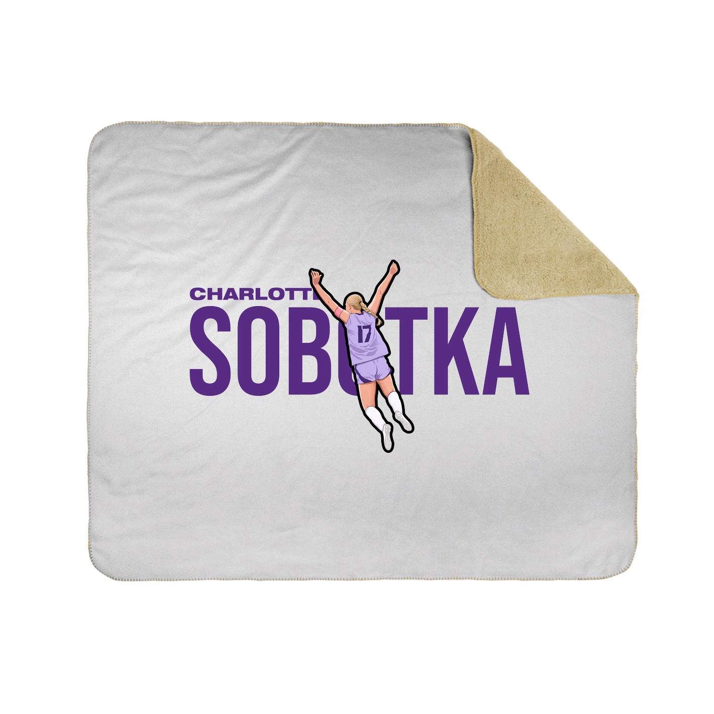 Throw Blanket — Player Name in White