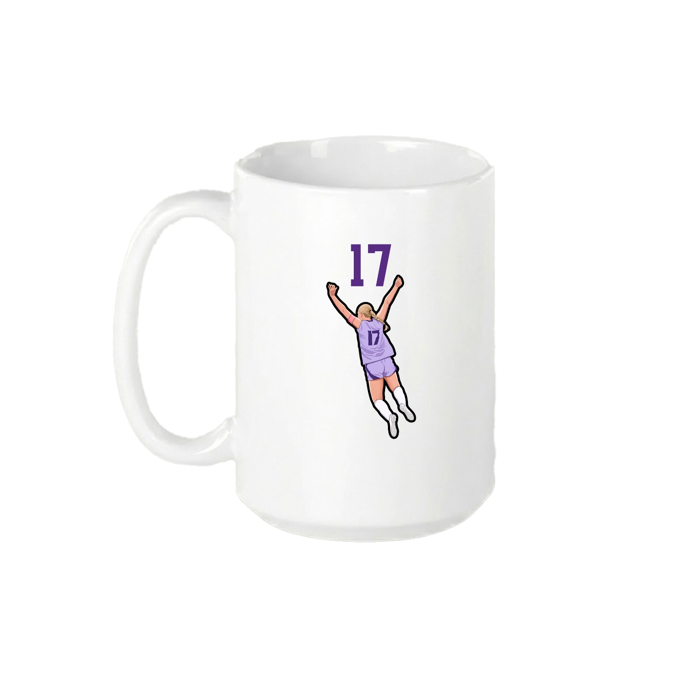 15oz Coffee Mug — Number Top in White