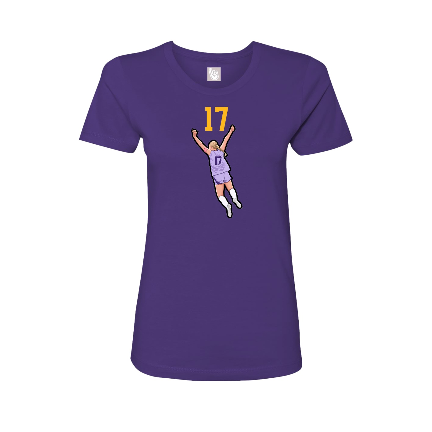 Fitted Women's Tee — Number Top in Purple