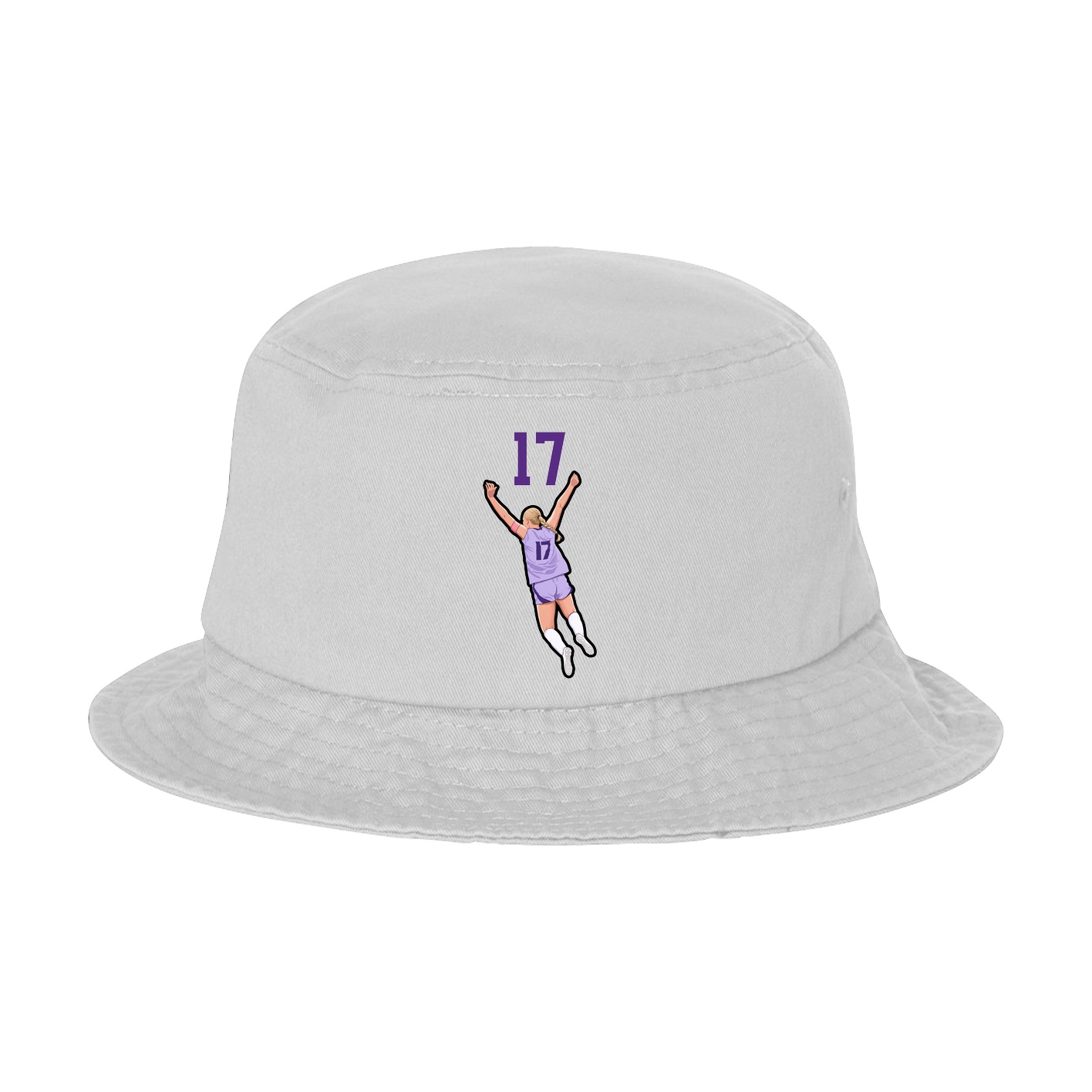 Bucket Cap — Number Top in White