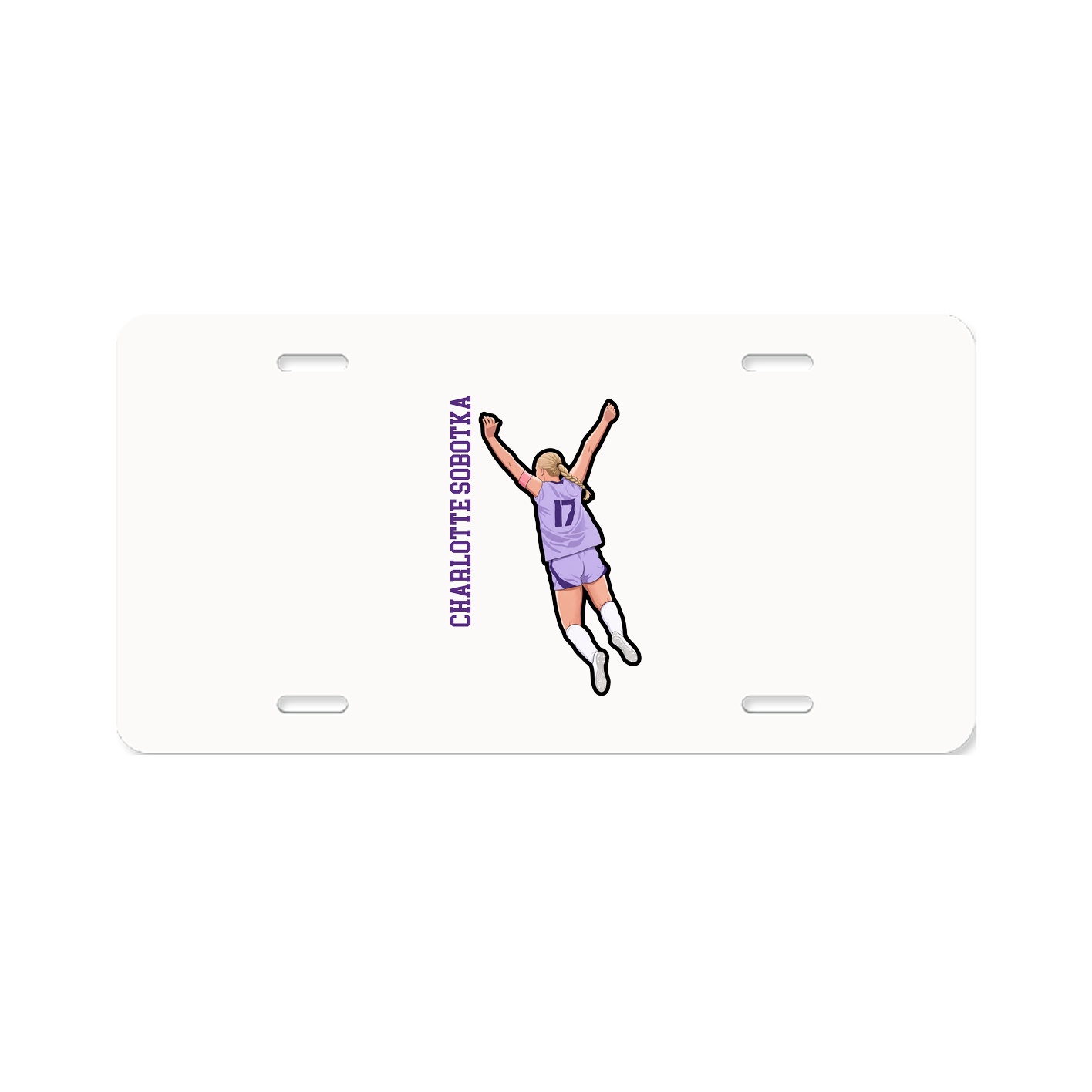 License Plate — Name Vertical in Classic